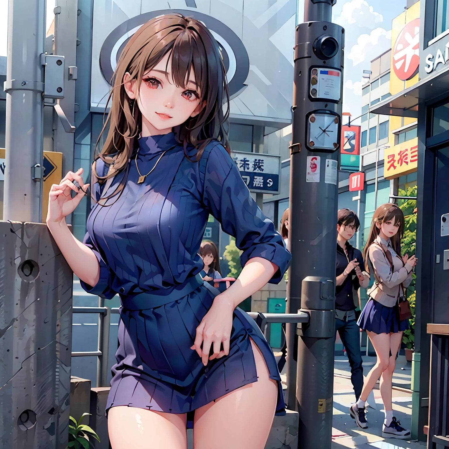 Girl vs、Cute Baby Turtle、Chest exposed、(Photographic realism:1.4)、(Transparent clothes:1.3)、A miniskirt、realistic skin textures 、二重まぶた、By bangs、full body Esbian、Curta、Thin leg、(Slim body)、nedium breasts、MuCoi、low angles、A smile、head gear、耳Nipple Ring、a necklace、looking at viewert、sface focus、depth of fields、club、(Bust lens:1)、City street corner、Background blur、Telephoto lens