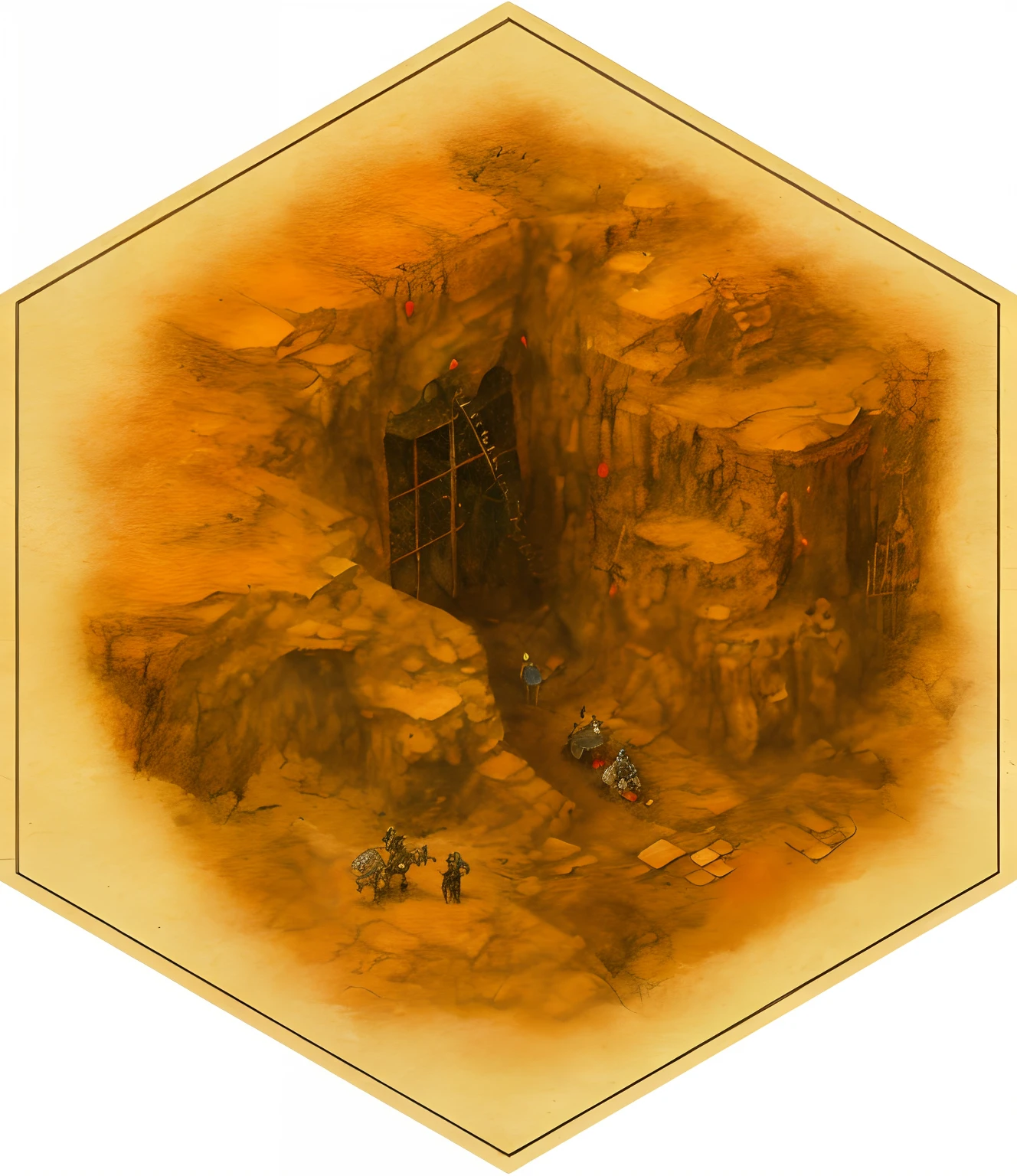 coal and iron scattered throughout the intricate iron ash mine, mining outpost, pintado como uma arte conceitual de jogo, isometric game art, desfiladeiro, sistema de cavernas, Minas, iron mining, arte conceitual, arte conceitual, underground mine, inspirado por Carl Spitzweg, isometric viewpoint, an isometric fantasy map