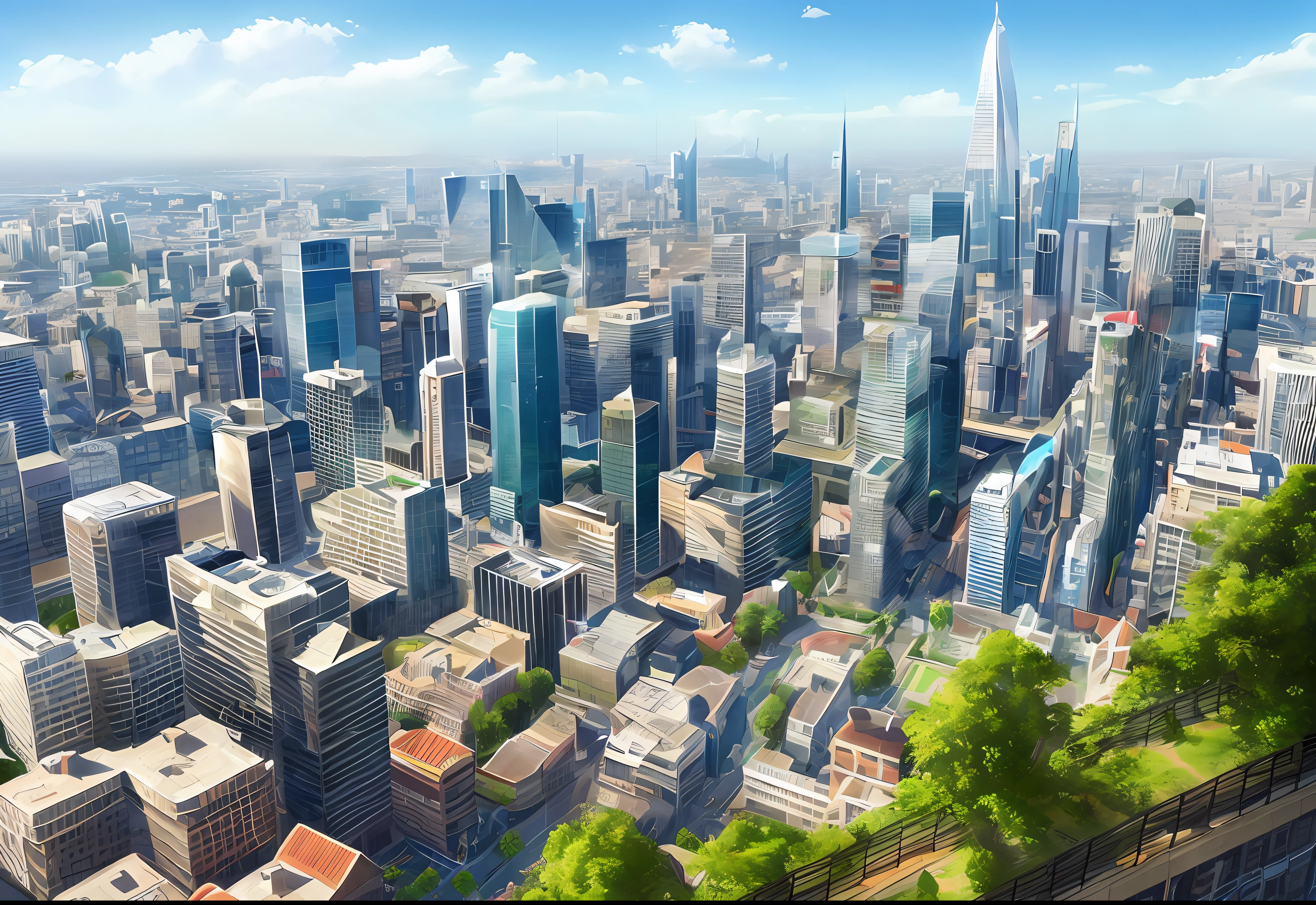 Background, city, from above, game fighting 2d