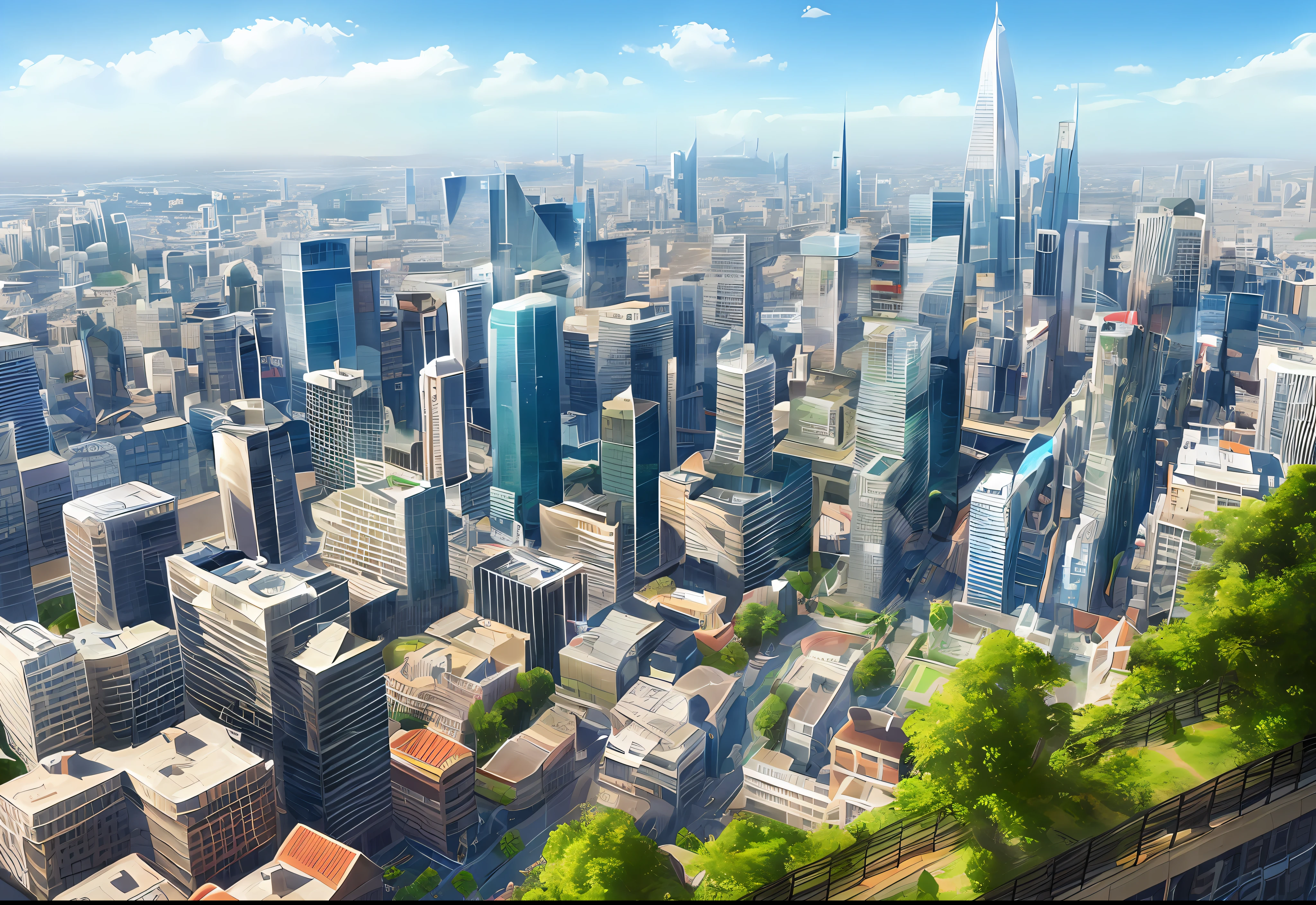 Background, city, from above, game fighting 2d
