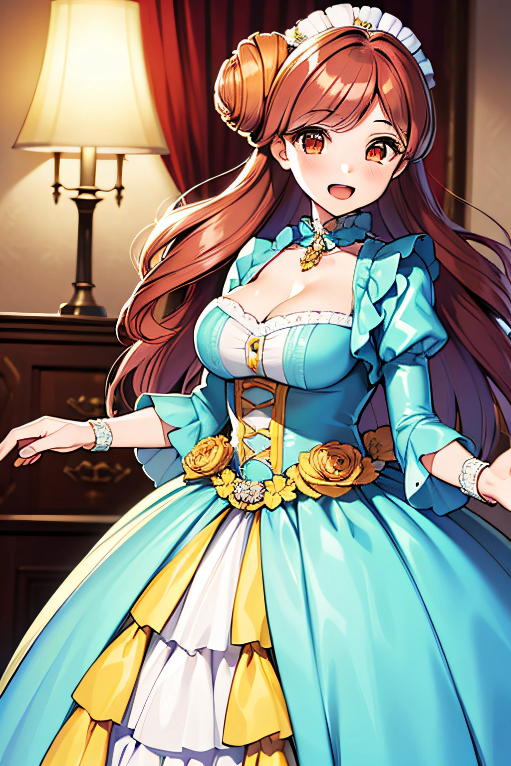(((Best quality))), ((Ultra-detailed)), ((illustration)), ((Disheveled hair)), ((frilld)), (1 girl),(Solo),
flower,open_mouth,rating:safe,suit,lady_dress,xp,dotted_line,tearing_up,trembling,