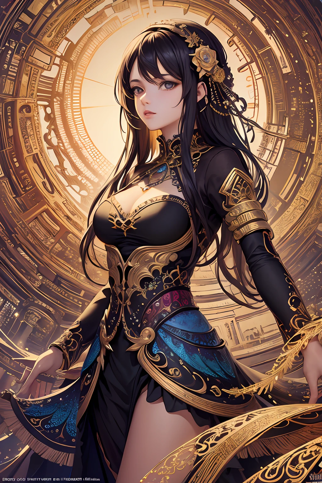 (masterpiece, top quality, best quality, official art, beautiful and aesthetic:1.2), (1girl), extreme detailed,(fractal art:1.3),colorful,highest detailed
