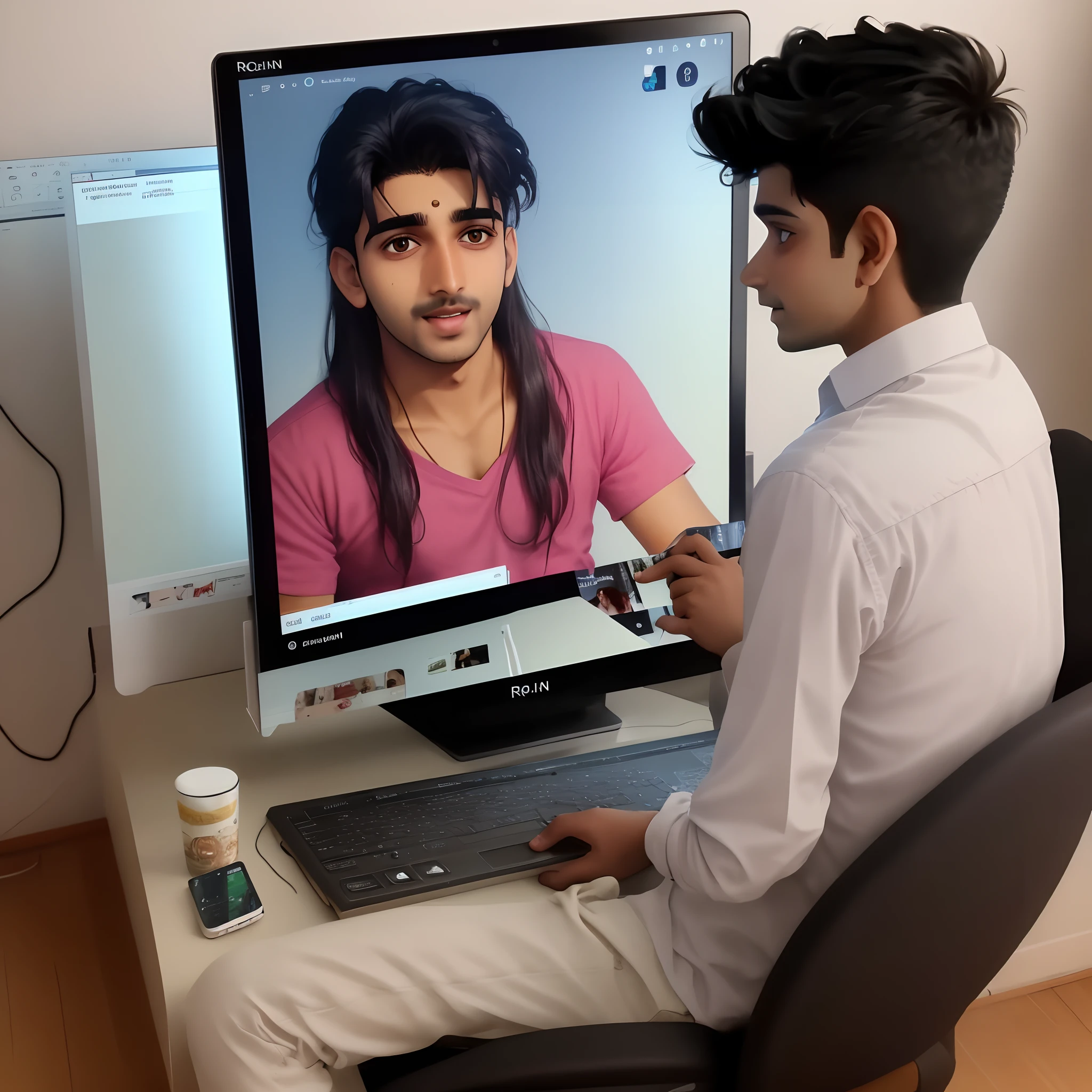 Rohan sees the video playing on his computer, in which he is seen sitting in front of his computer, even though he had not recorded the video.