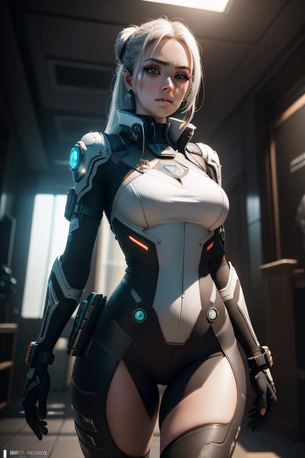 ((Best quality)), ((masterpiece)), (detailed:1.4), 3D, an image of a beautiful cyberpunk female,HDR (High Dynamic Range),Ray Tracing,NVIDIA RTX,Super-Resolution,Unreal 5,Subsurface scattering,PBR Texturing,Post-processing,Anisotropic Filtering,Depth-of-field,Maximum clarity and sharpness,Multi-layered textures,Albedo and Specular maps,Surface shading,Accurate simulation of light-material interaction,Perfect proportions,Octane Render,Two-tone lighting,Wide aperture,Low ISO,White balance,Rule of thirds,8K RAW,