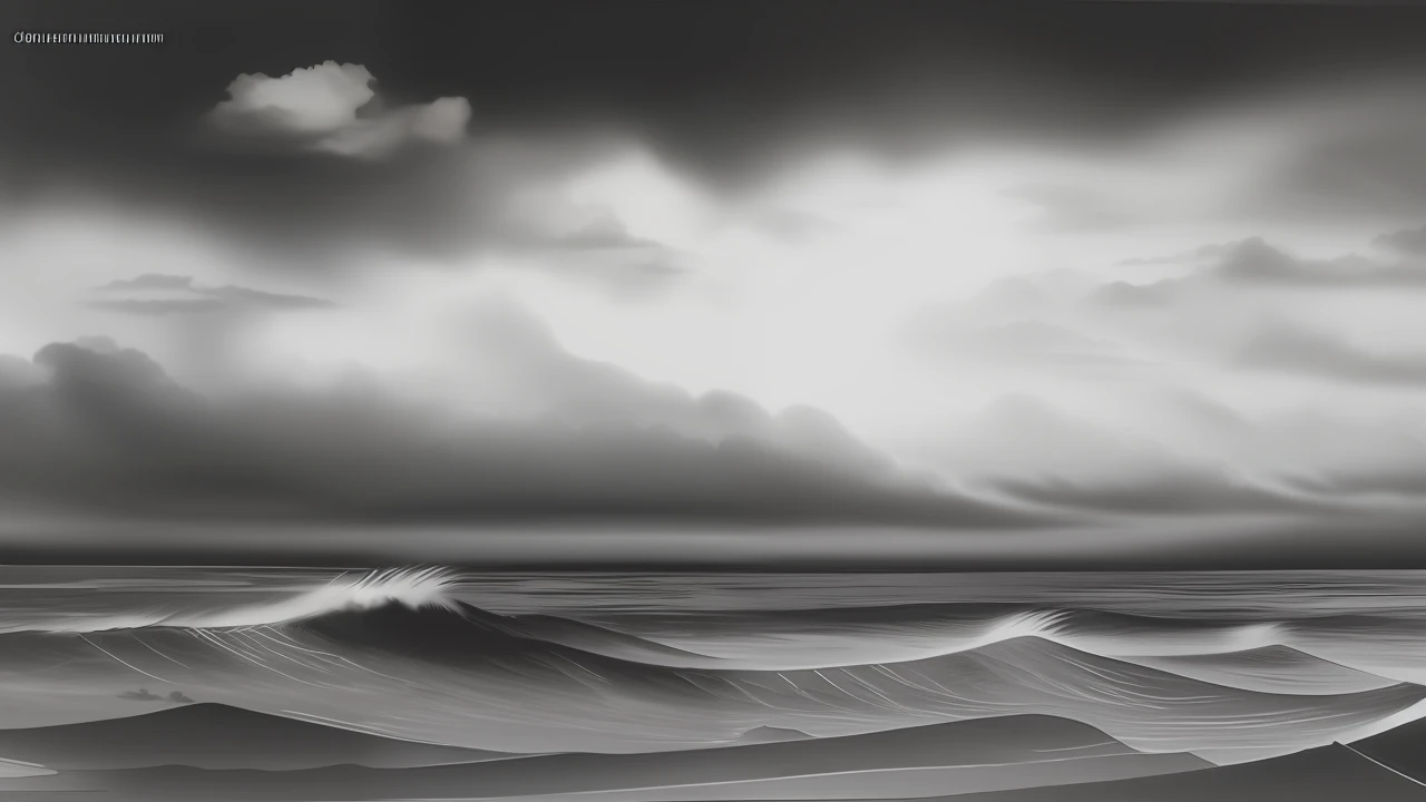 A sky in shades of gray, Desenho Antigo, Desenho Animado Velho, Nuvens Negras, Ceu Branco