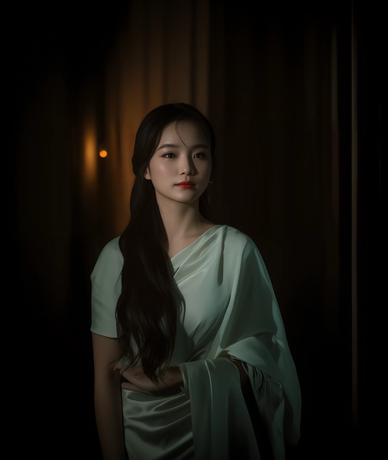 best quality, masterpiece, highres, 1girl,china dress,hair ornament,necklace, jewelry,Beautiful face,upon_body, tyndall effect,photorealistic, dark studio, rim lighting, two tone lighting,(high detailed skin:1.2), 8k uhd, dslr, soft lighting, high quality, volumetric lighting, candid, Photograph, high resolution, 4k, 8k, Bokeh,