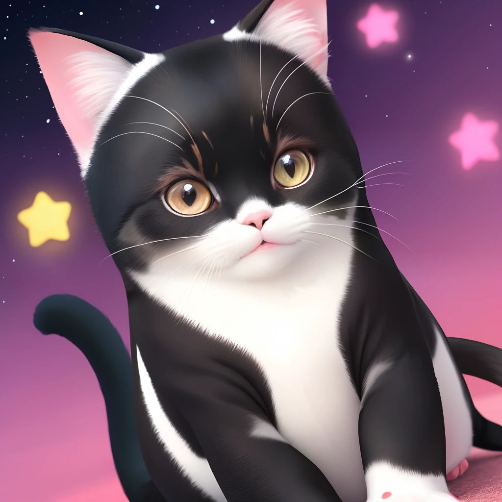 Panguin Pink Star Cat