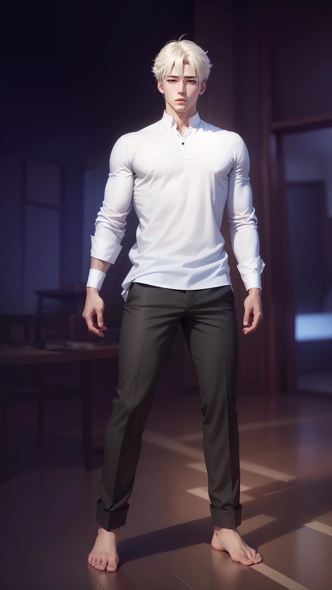 Anime, realistic, 1boy, Korea, handsome, white shirt,. 4k quality,