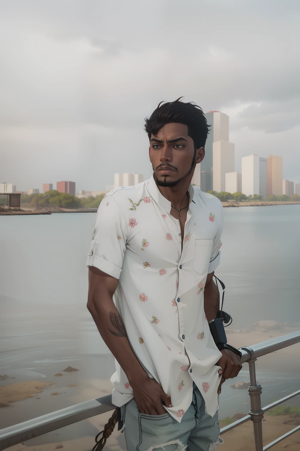 Change Background Syburpunk Handsome Boy , Realistic Face , 8k uptra hd