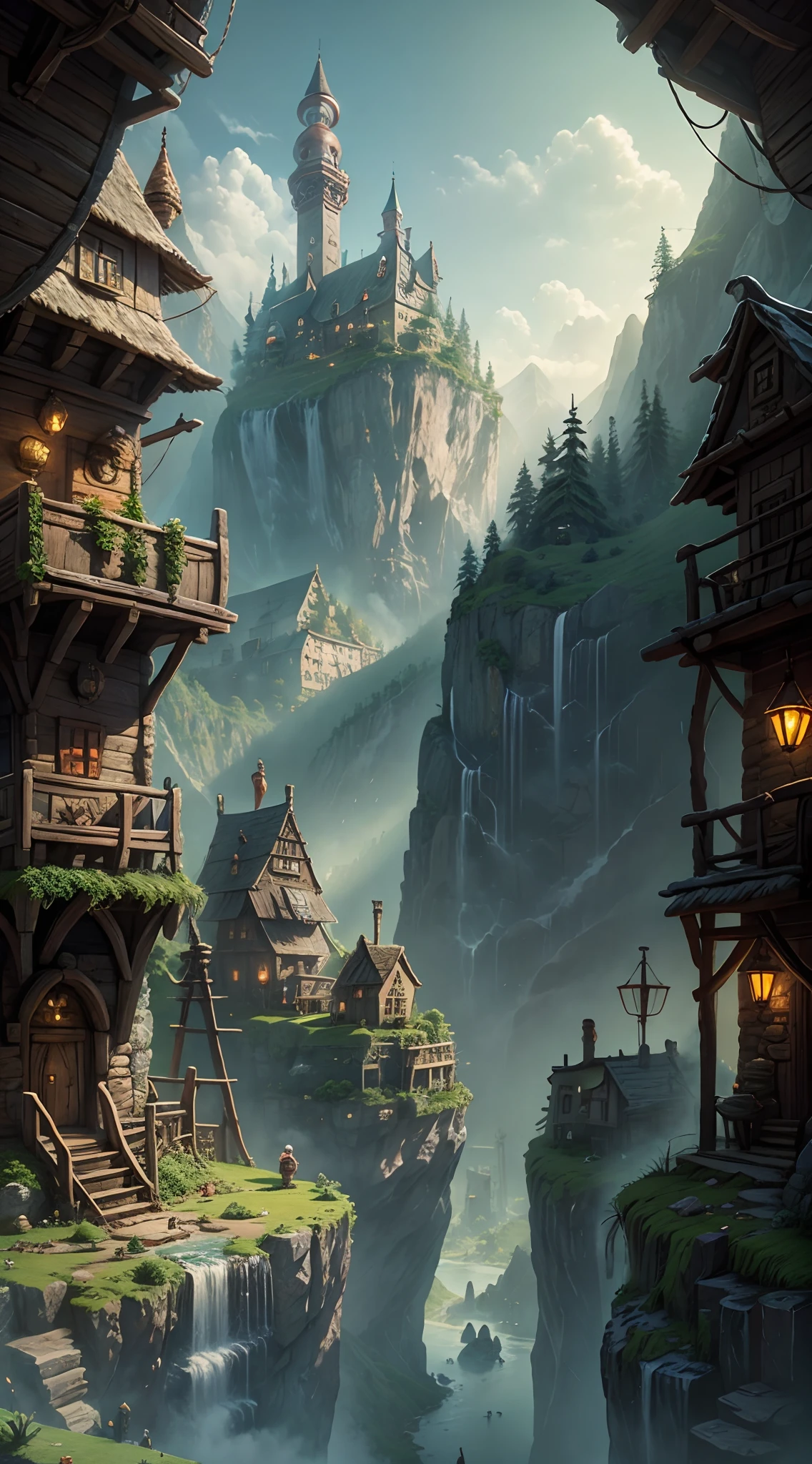 Dwarf village in the valley