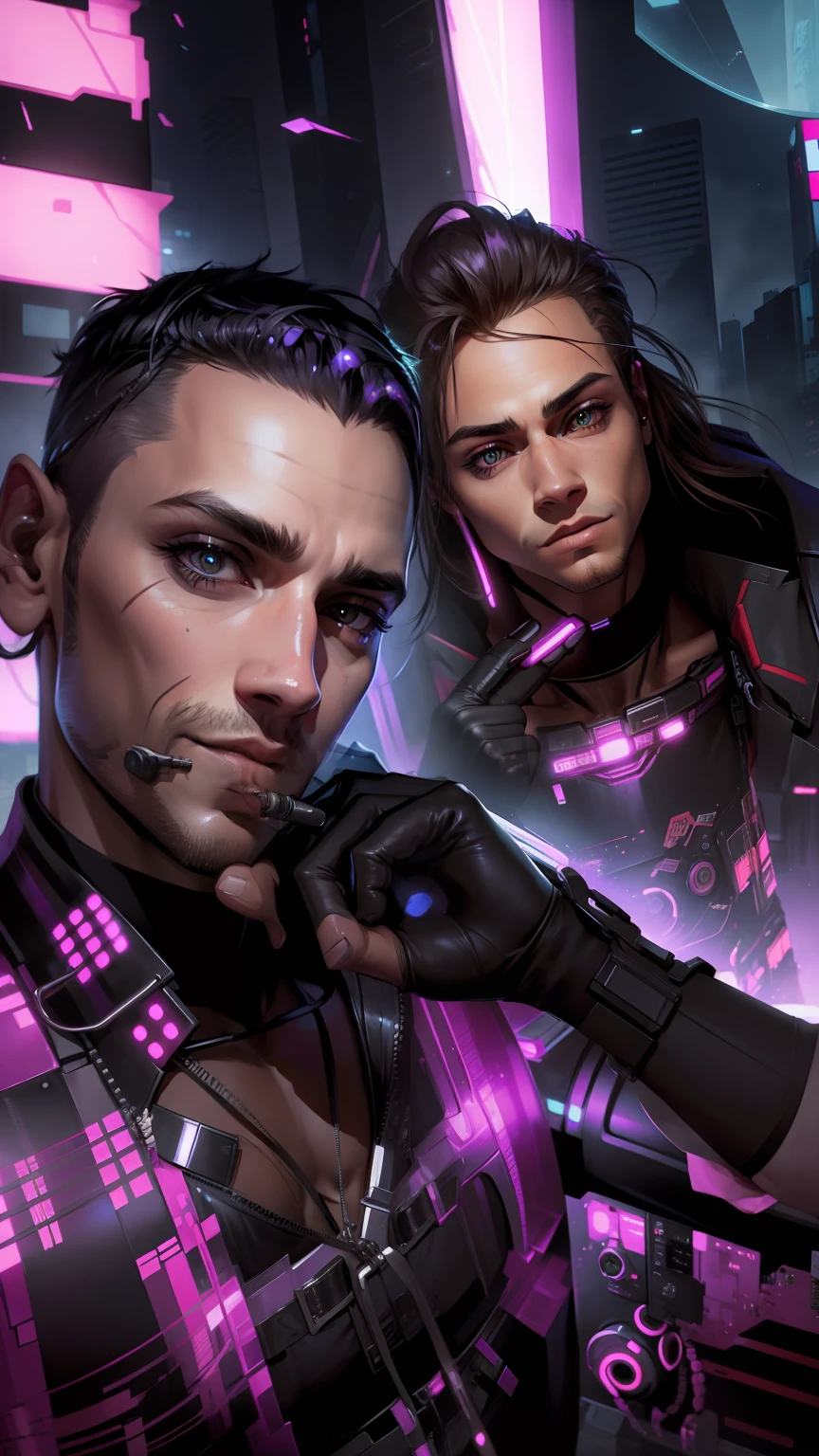 Change background cyberpunk handsome boy, realistic face, 8k, ultra realistic,
