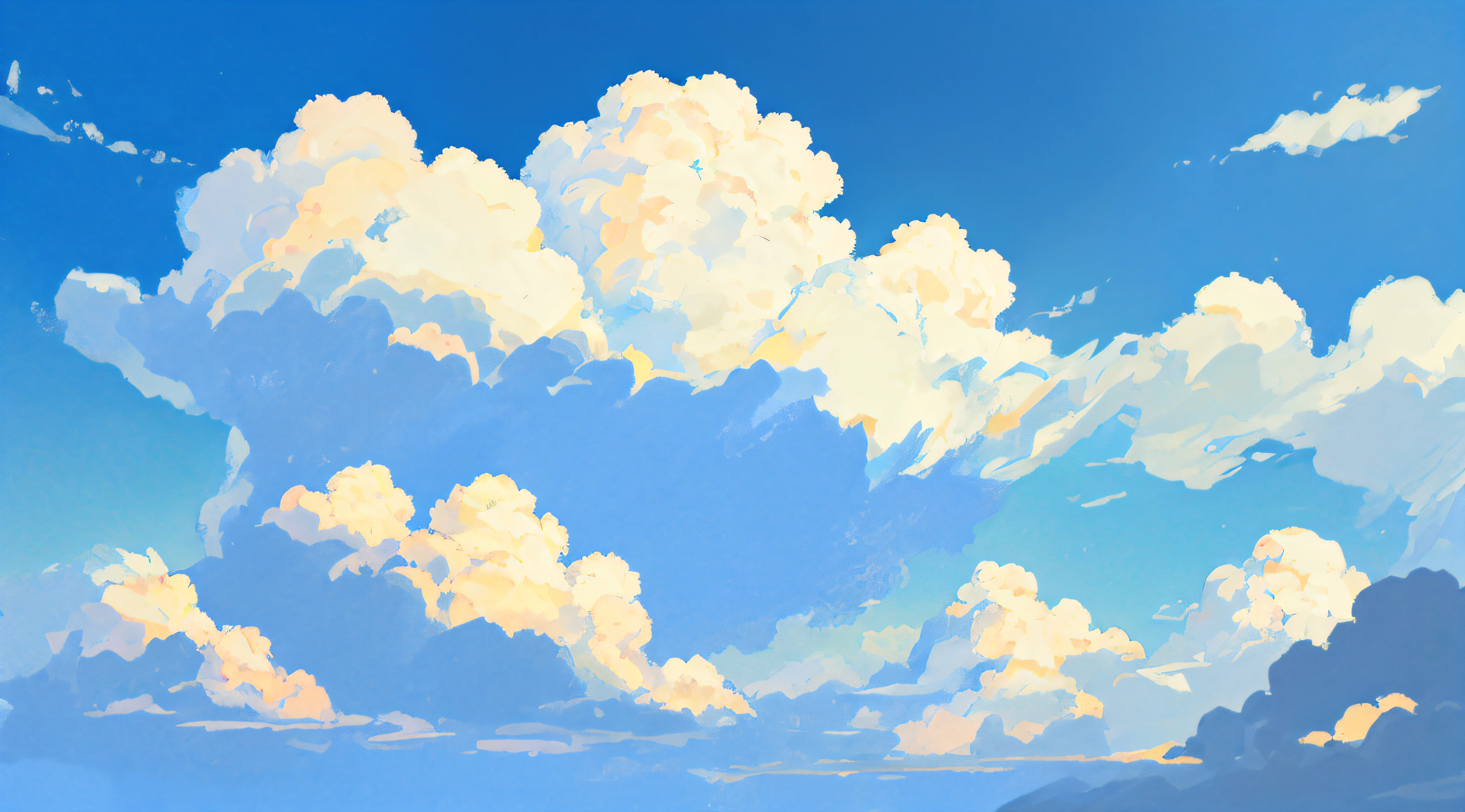 above the mountains, Studio Ghibli Sky, Anime Cloud, beautifull puffy clouds. anime big breast, Anime Sky, ghibli artstyle, Makoto Shinkai's style, in the style of makoto shinkai, Detailed scenery —width 672, ghibli artstyle, Anime landscape