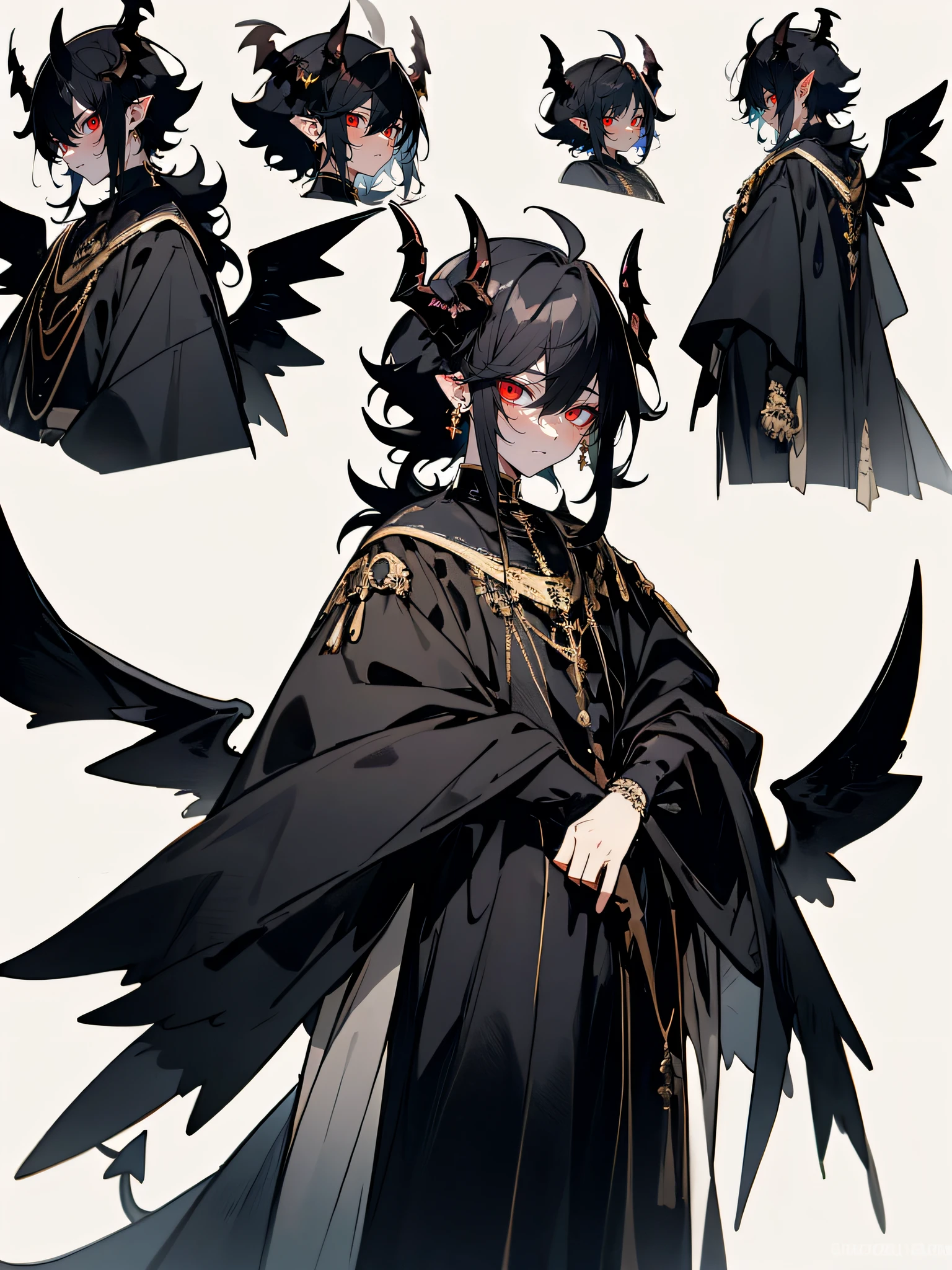 (Boy:1.3),Shota,shoun,largeeyes,Demon Boy, Pubic area is clear,hyper HD, Exquisite,A masterpice,red eyes