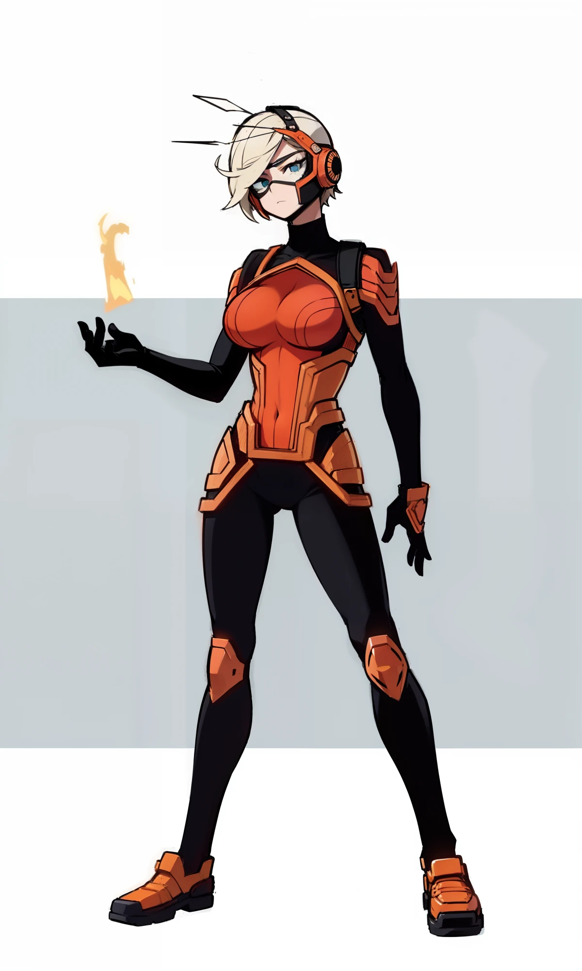 My Hero Academia Style, Anime Girl, Female, Trending on ArtStation Pixiv, (Full Body Shot:0.5), wide hips, Large breast, wide thighs, Perfect Anatomy, Super Detailed, Hero Costume, Full Body Suit, Head Covering, Helmet, Face Covering, Mask,