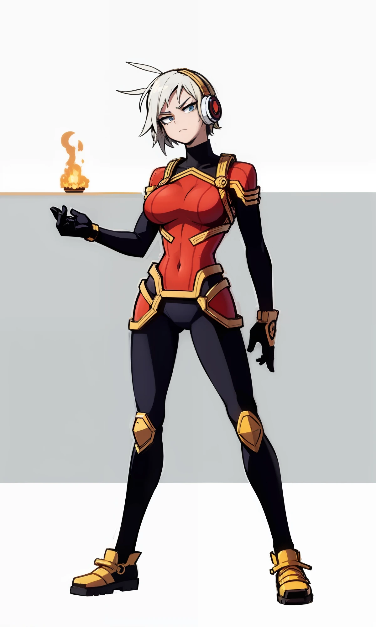My Hero Academia Style, Anime Girl, Female, Trending on ArtStation Pixiv, (Full Body Shot:0.5), wide hips, Large breast, wide thighs, Perfect Anatomy, Super Detailed, Hero Costume, Full Body Suit, Head Covering, Helmet, Face Covering, Mask,