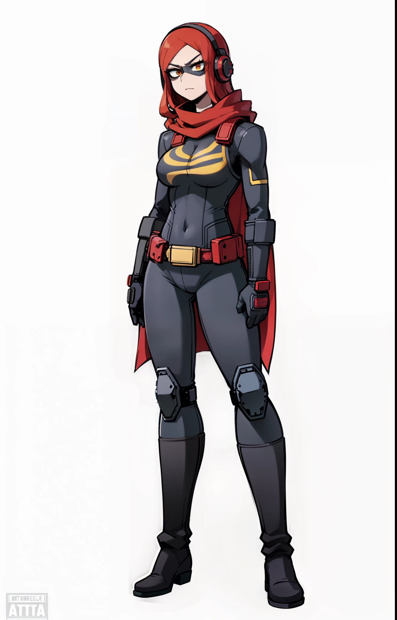 My Hero Academia Style, Anime Girl, Female, Trending on ArtStation Pixiv, (Full Body Shot:0.5), wide hips, Large breast, wide thighs, Perfect Anatomy, Super Detailed, Hero Costume, Full Body Suit, Head Covering, Helmet, Face Covering, Mask,