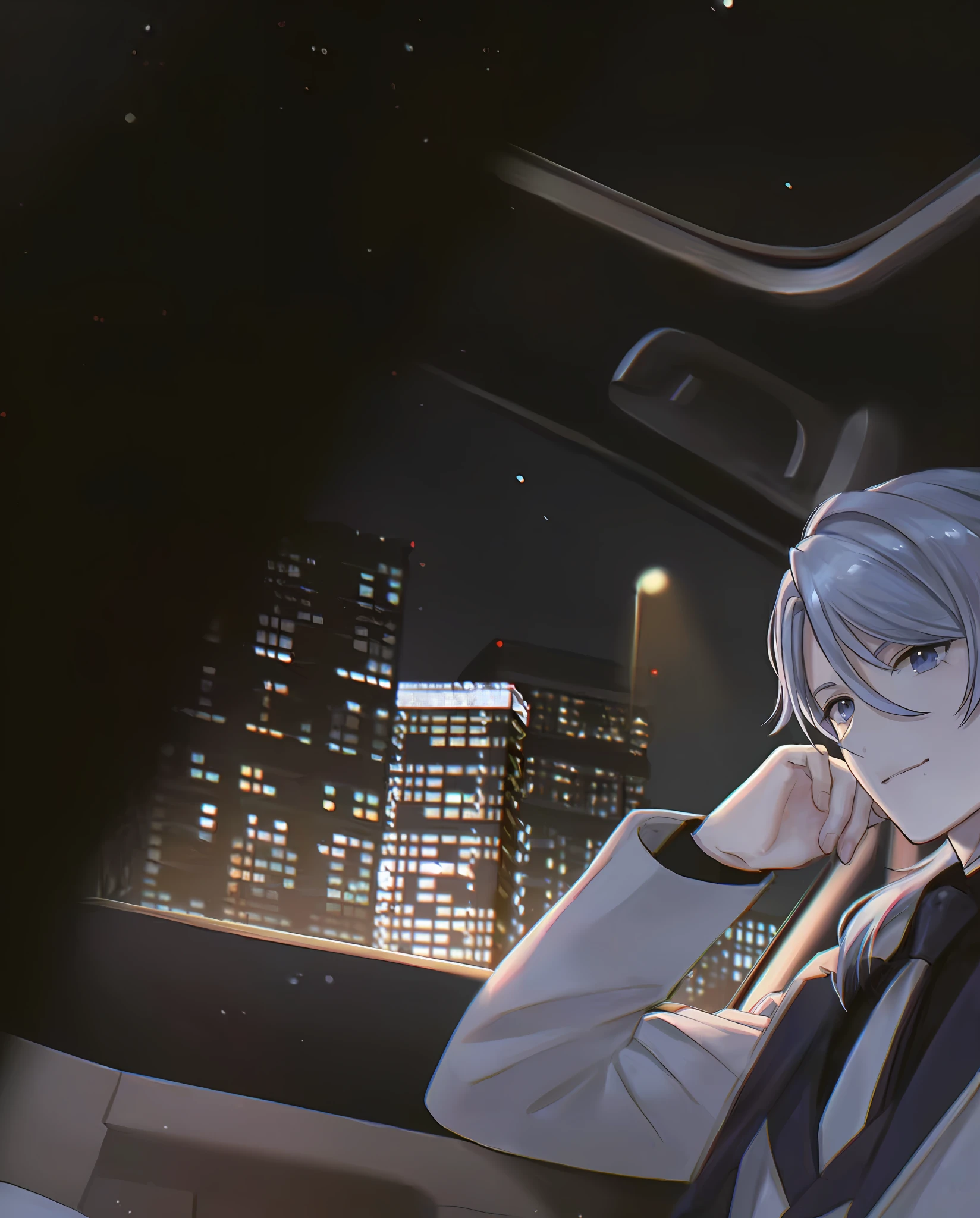 Anime - Stylistic image of a man in a suit sitting in a car, Handsome anime pose, hajime yatate, Anime handsome man, anime key visual of elegant, Best anime 4k konachan wallpaper, dapper dream demon, 4k manga wallpapers, Tall anime guy with blue eyes, aesthetic award winning anime, nightcore, shigenori soejima illustration
