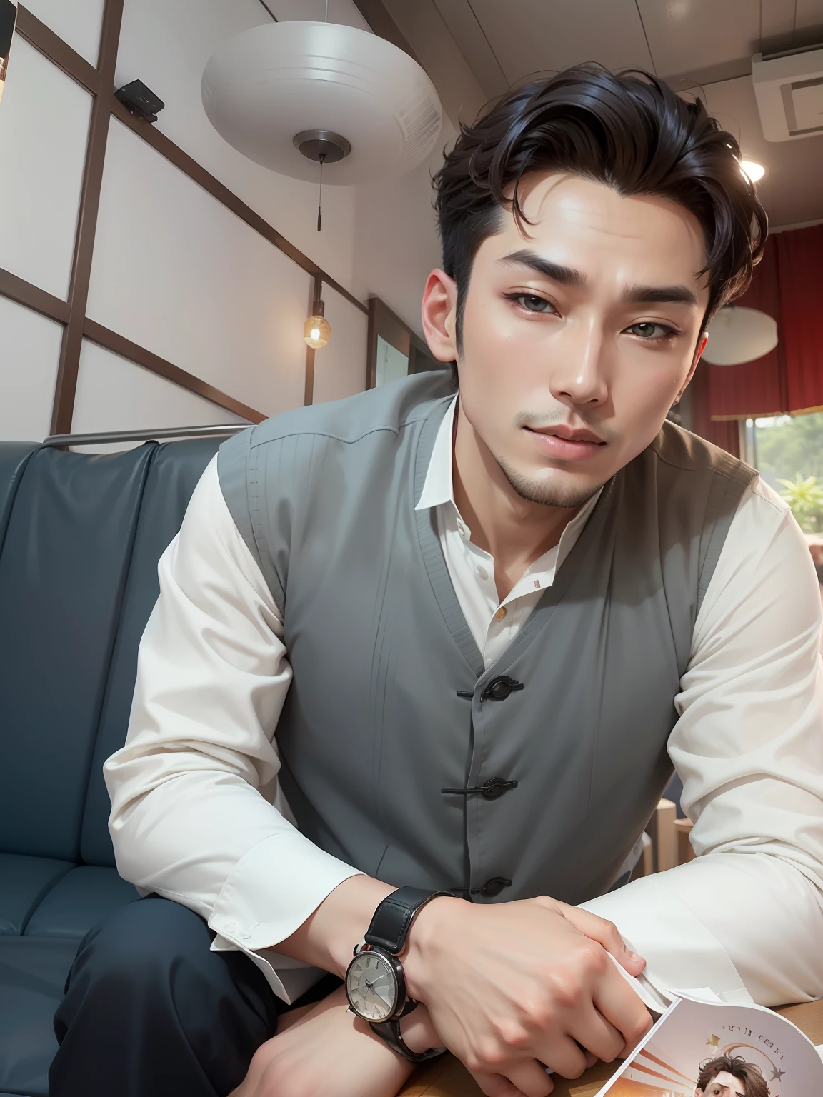 A handsome idol star during the Republic of China