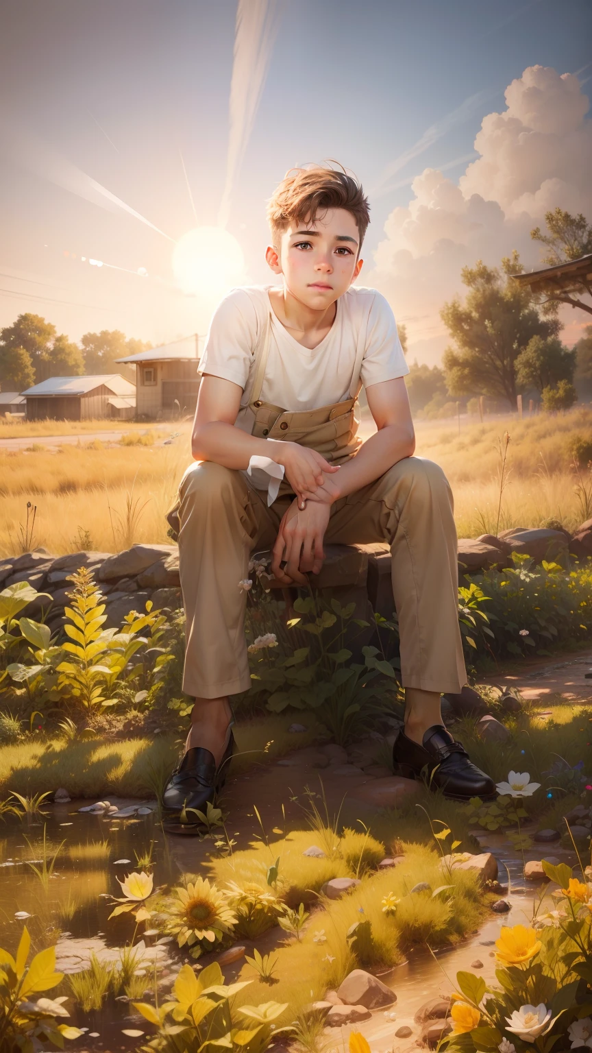 Handsome Boy white Son light Realistic Change Background