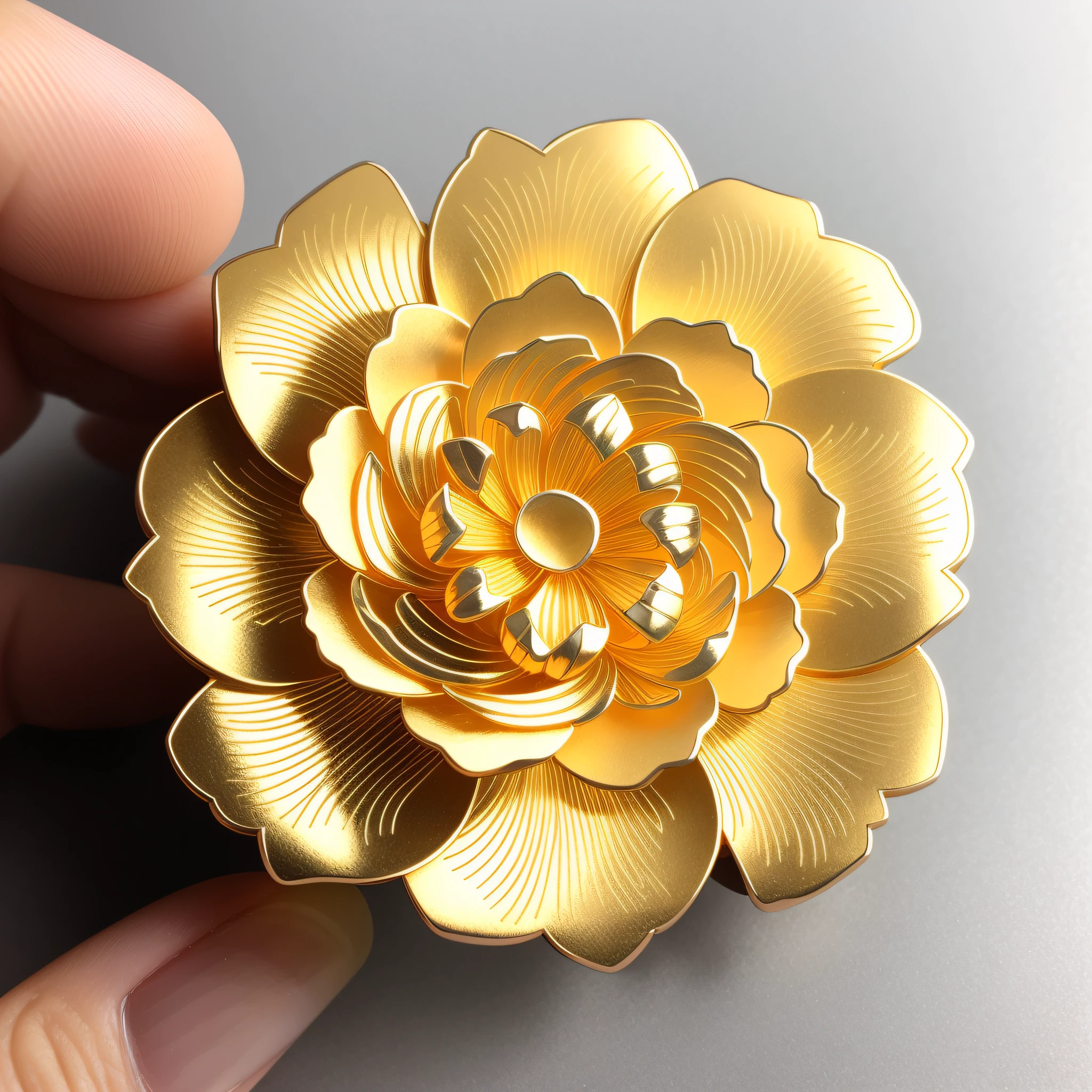 tmasterpiece，high qulity，Glazed texture，Metal engraving process，Monochrome cloisonné enamel craft，goldtrim，Pearl stamens，((The three-dimensional shape of the center))，Peony flower crafts，Ultra-detailed light and shadow、rich details​