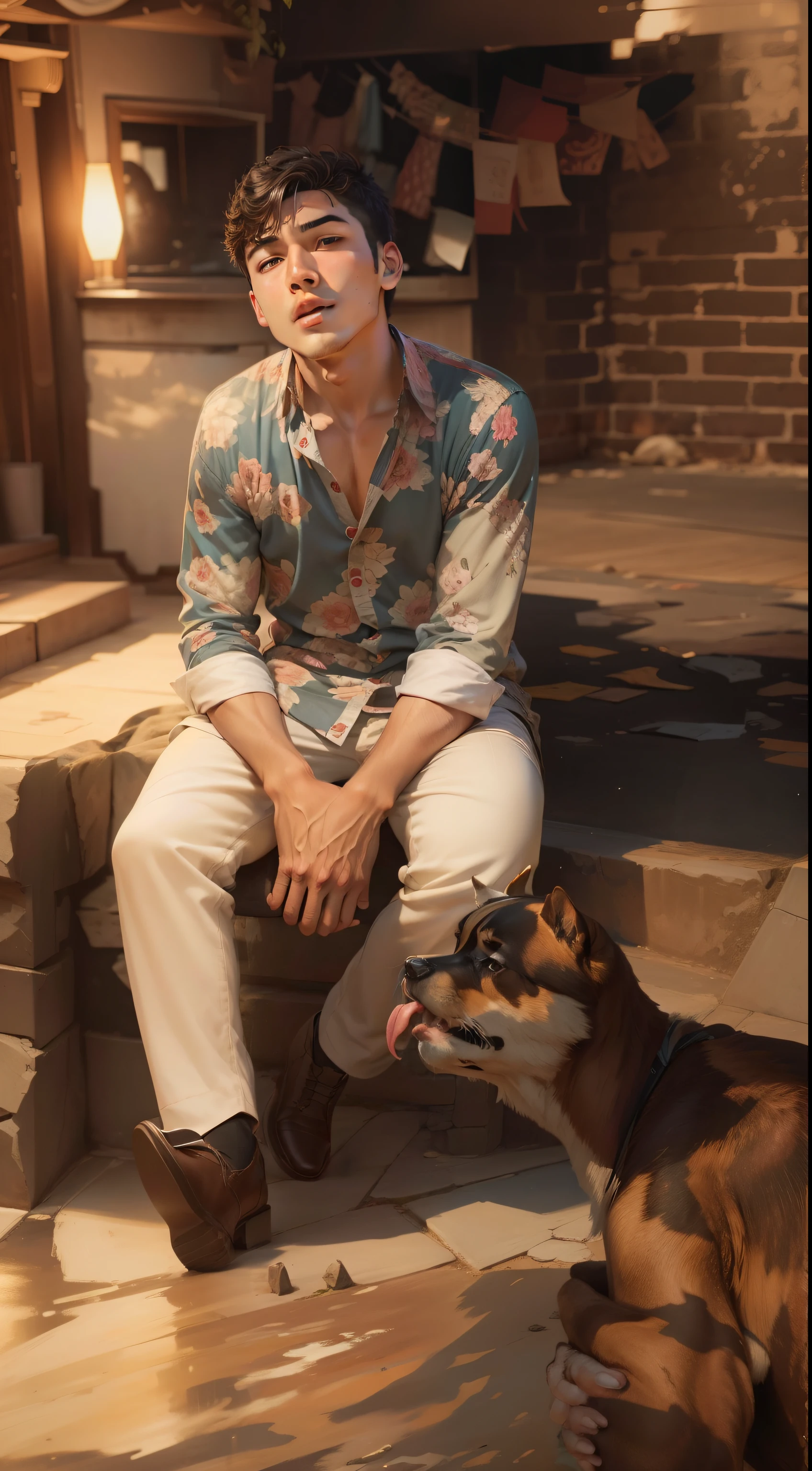Change background. Handsome boy. Realistic face