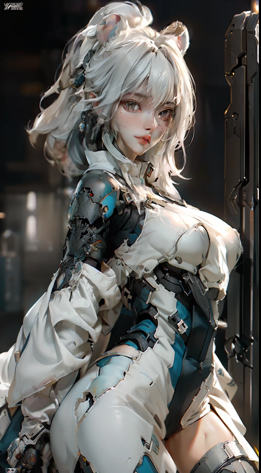 ((best qualtiy)), ((tmasterpiece)), (the detail:1.4), 3D, (Beautiful cyberpunk style female figure:1.5),((Sexy mature woman)),(Sexy big sister),(Greasy senior sister),(Multiple poses),(Mecha warrior)hdr(HighDynamicRange),Ray traching,NVIDIA RTX,Hyper-Resolution,Unreal 5,Subsurface scattering,PBR Texture,post-proces,Anisotropy Filtering,depth of fields,maximum definition and sharpness,Many-Layer Textures,Albedo e mapas Speculares,Surface coloring,Accurate simulation of light-material interactions,perfectly proportions,perfect bodies,rendering by octane,Two-colored light,largeaperture,Low ISO,White balance,the rule of thirds,8K raw data,crisp breasts,Sexy little buttocks,cabelos preto e longos,Pure desire,Mecha mouse ears,Mouse ears,Mecha rat tail,Exquisite facial features,in mecha style,Yellow graffiti background