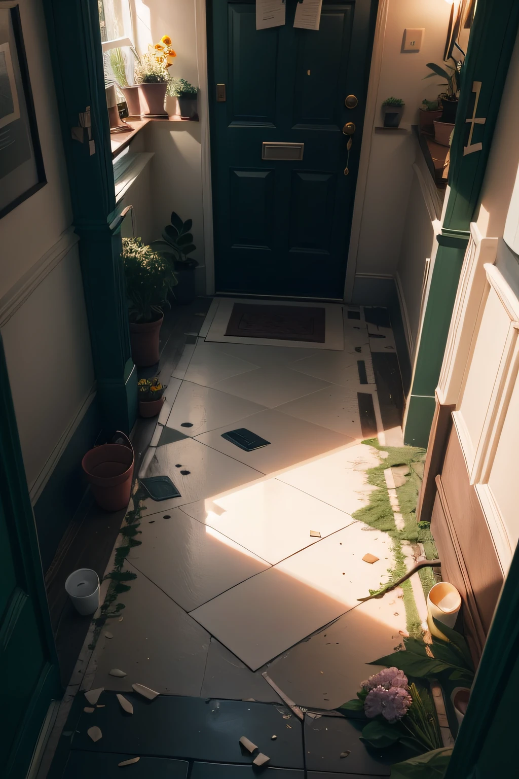 Crime scene in a florist