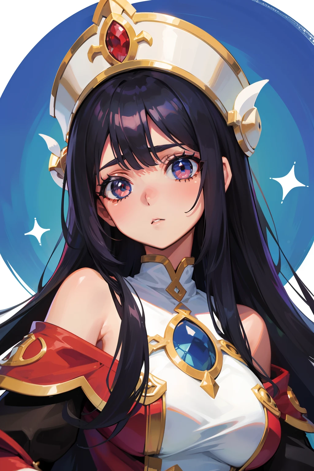 Eu quero um personagem com pele morena com olhos roxos e com cabelo vermelho escarlate Com uma roupa social