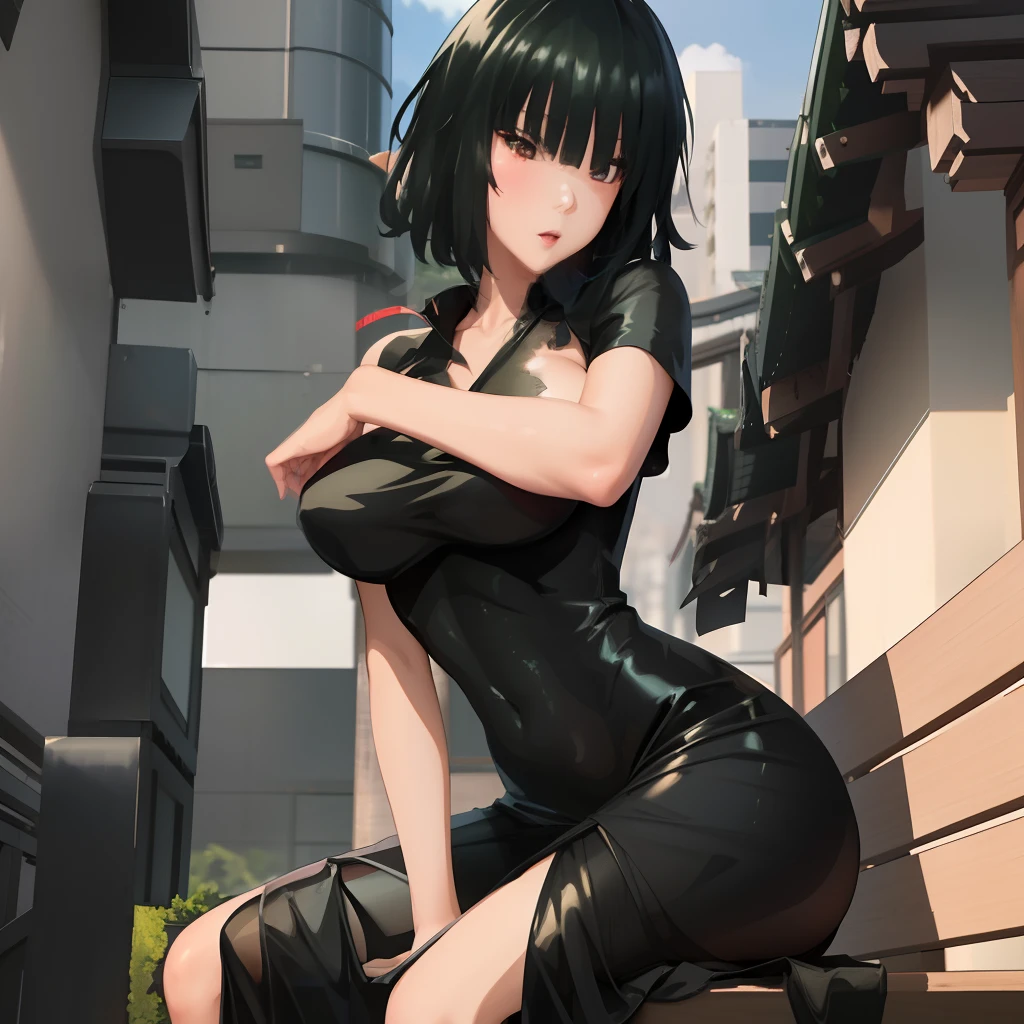 there is a woman in a black lingerie posing on a bench, sexy dress, japanese goddess, gorgeous chinese model, seductive anime girl, hot with shining sun, succubus in tight short dress, very sexy outfit, sexy pose, elegant posed, beautiful asian girl, trending on cgstation, asian nymph bald goddess, sexy girl, asian girl, attractive pose