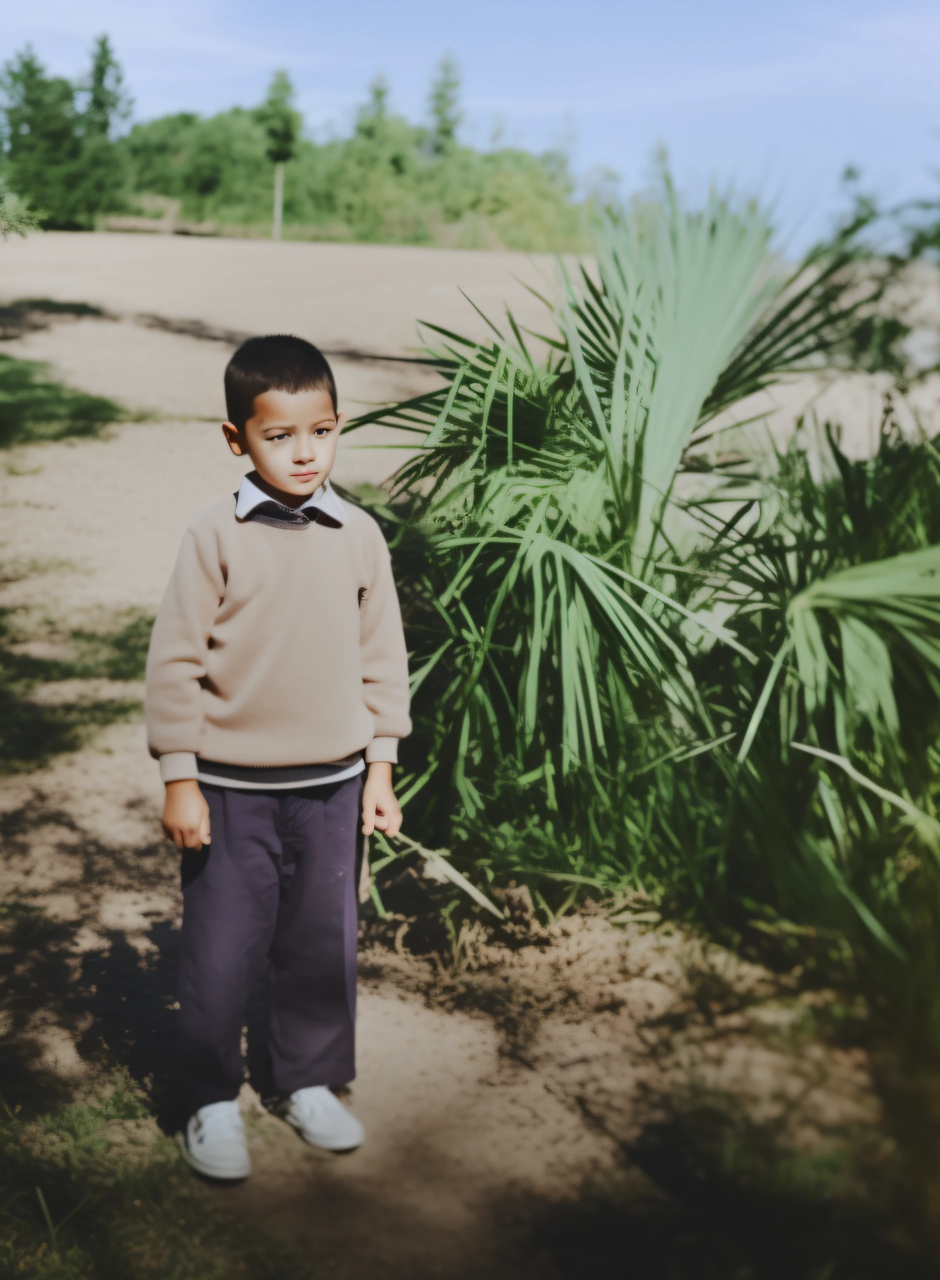 A  stands on the grass，The picture is clear and the light and shadow are natural，8K quality，Clear hands