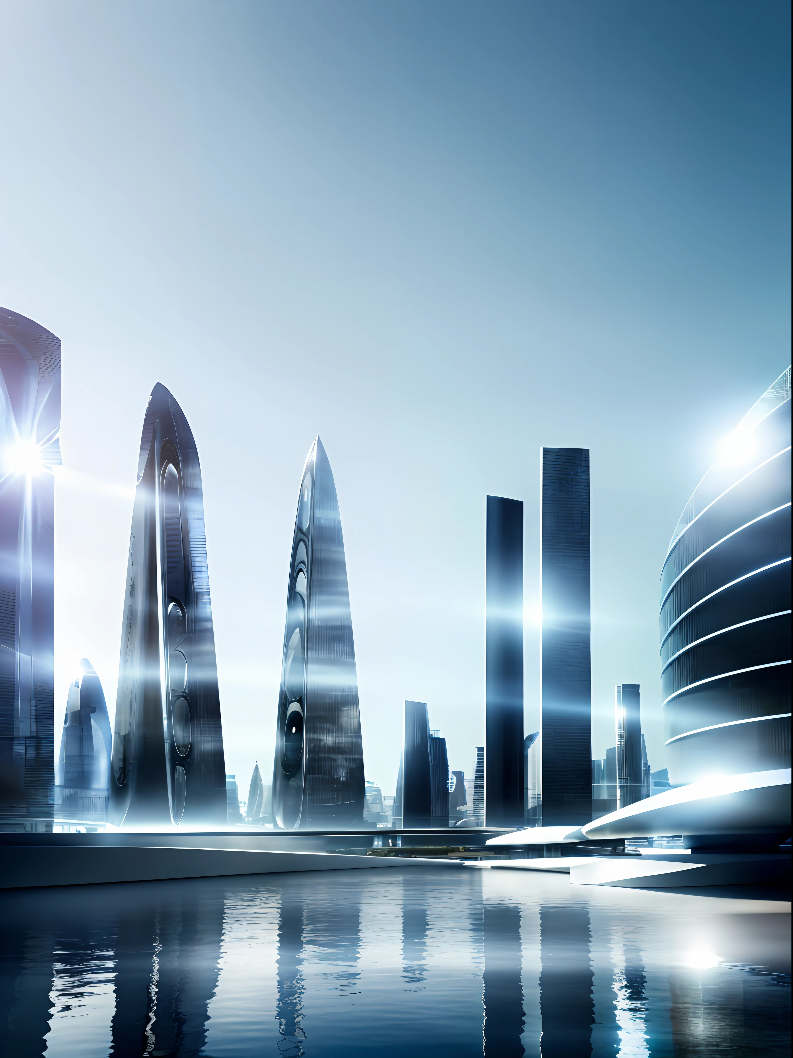 ((masterpiece, best quality)), 8k, modern architectural style, photographrealistic, hyperedetailed photo, Clean skies, The city of the future, Realisticstyle,hyper realisitc,Good light,