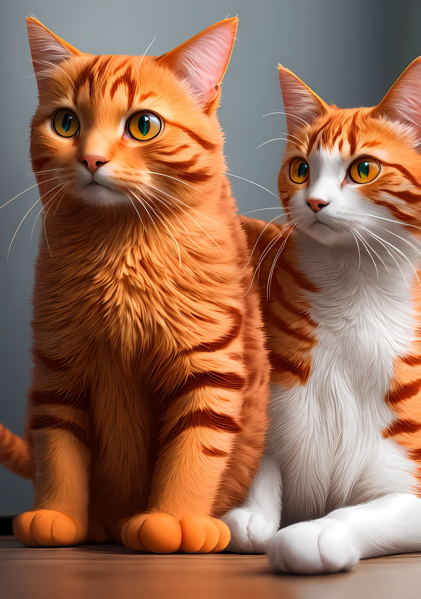 CREATE A REALISTIC ORANGE CAT IN A REALISTIC 8k quality scenario