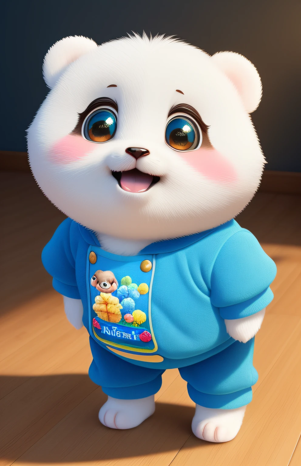 (masterpiece), (best quality), (ultra-detailed), (full body:1.2), Super cute, Baby, Pixar, Baby panda in pajamas, Big bright eyes, Fluffy, Smile, Delicate and fine, Fairy tales, Incredibly high detailed, Pixar style, Bright color palette, Natural light, Simple background with pure color, Octane render, Trending on Artstation, Gorgeous, Ultra wide angle, 8k, HD, Realistic
