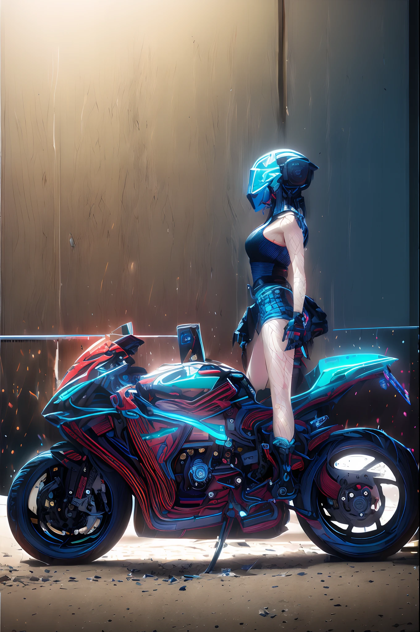 Red and blue, Optimus Prime,(1mechanical boy),solo,Cyberpunk city setting,Mech helmet, robot,A glowing mech,((ultra realistic details)), portrait, global illumination, shadows, octane render,8k, ultra sharp,metal,intricate, ornaments detailed, cold colors, egypician detail, highly intricate details, realistic light, trending on cgsociety, glowing eyes, neon details, machanical limbs,bloo