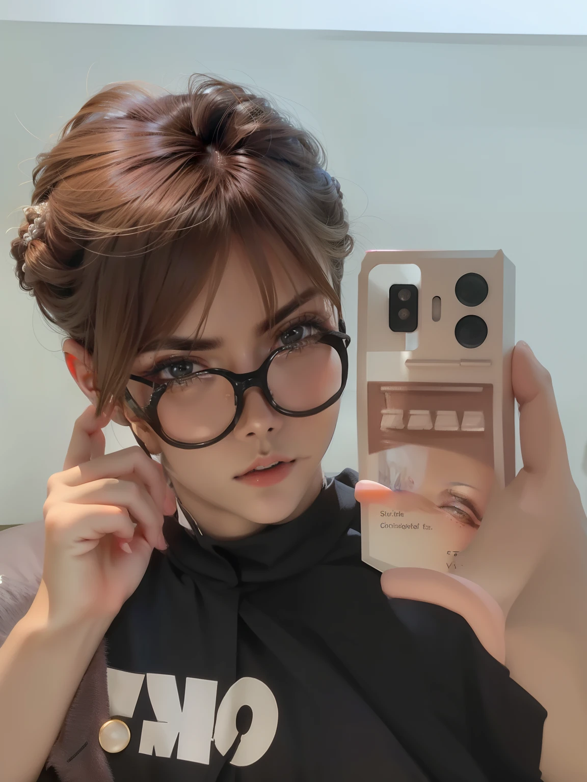 Brunette three-dimensional front stabbing hairstyle,The eyes are slightly evil and handsome, and have eyes that penetrate everything,Divine greatness
