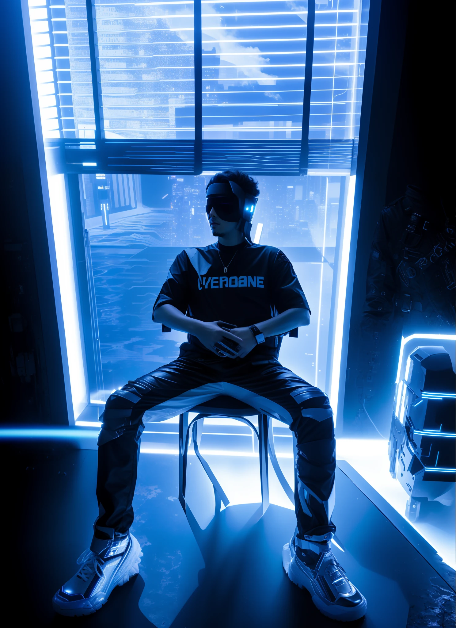 cyber punk perssonage,tmasterpiece,best qualtiy,Dark Wind,Crusu influence