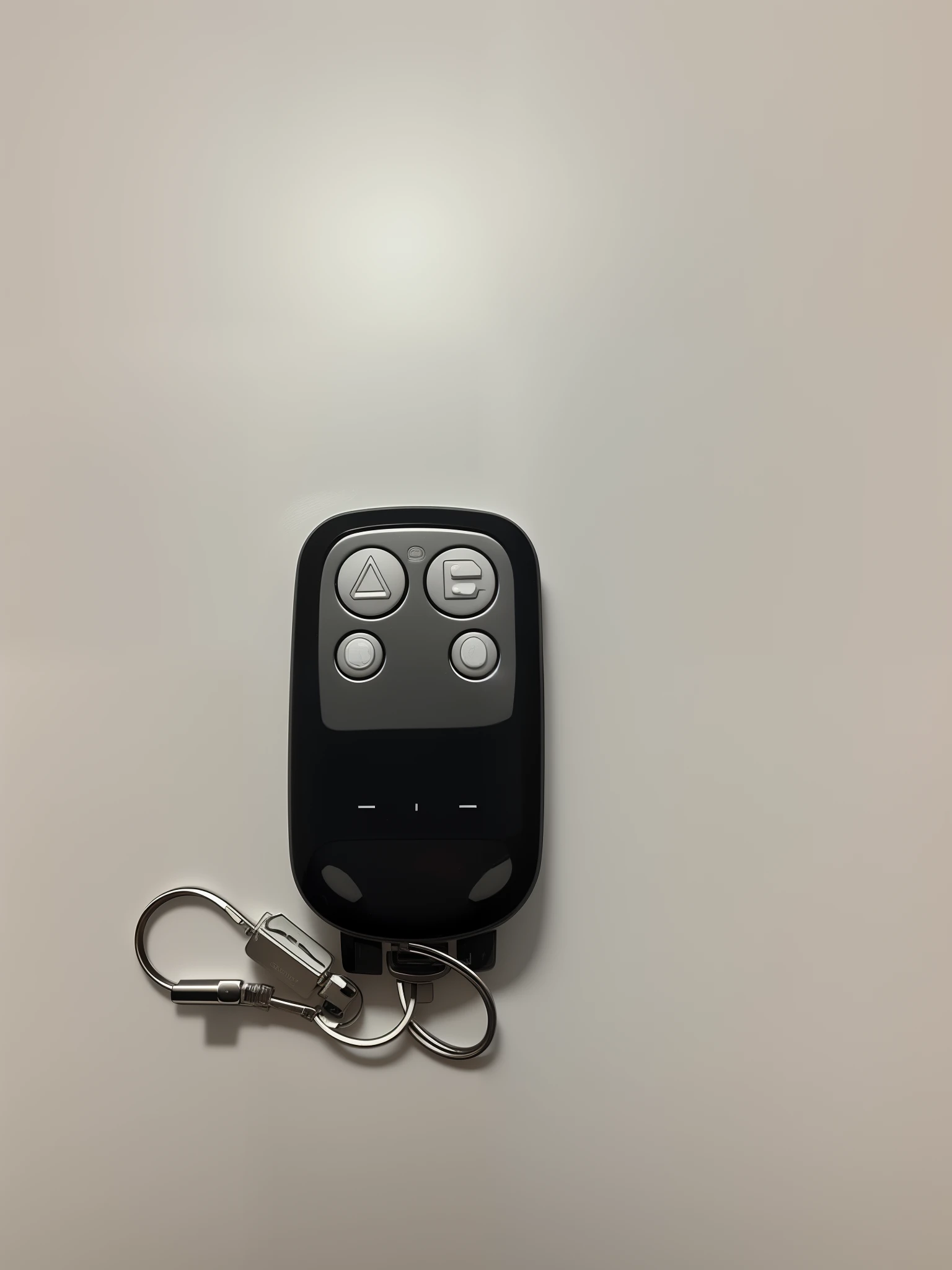 Close-up of the remote control on a white surface, Top view, right side key light, top - down view, Top-down view, controller, A top-down view, List image, hard key light, !!Beautiful!!, top - view, View from above, photo taken from above, key, 4 8 0 p