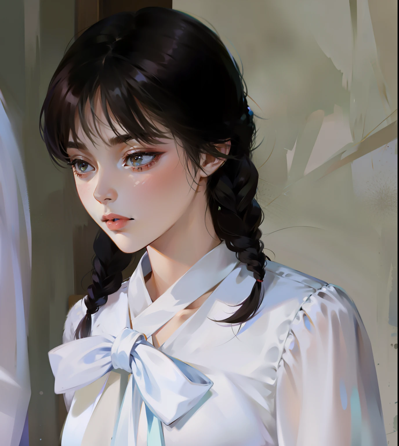 Braided hair,Cute girl