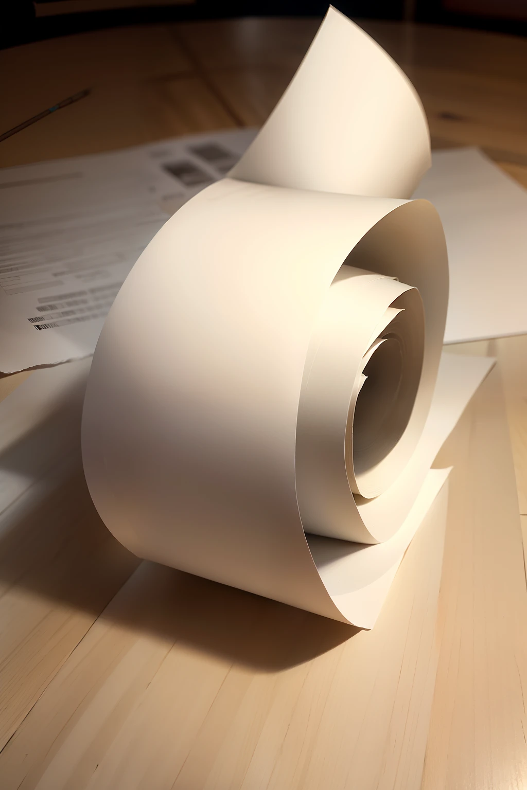 A rolled up piece of paper