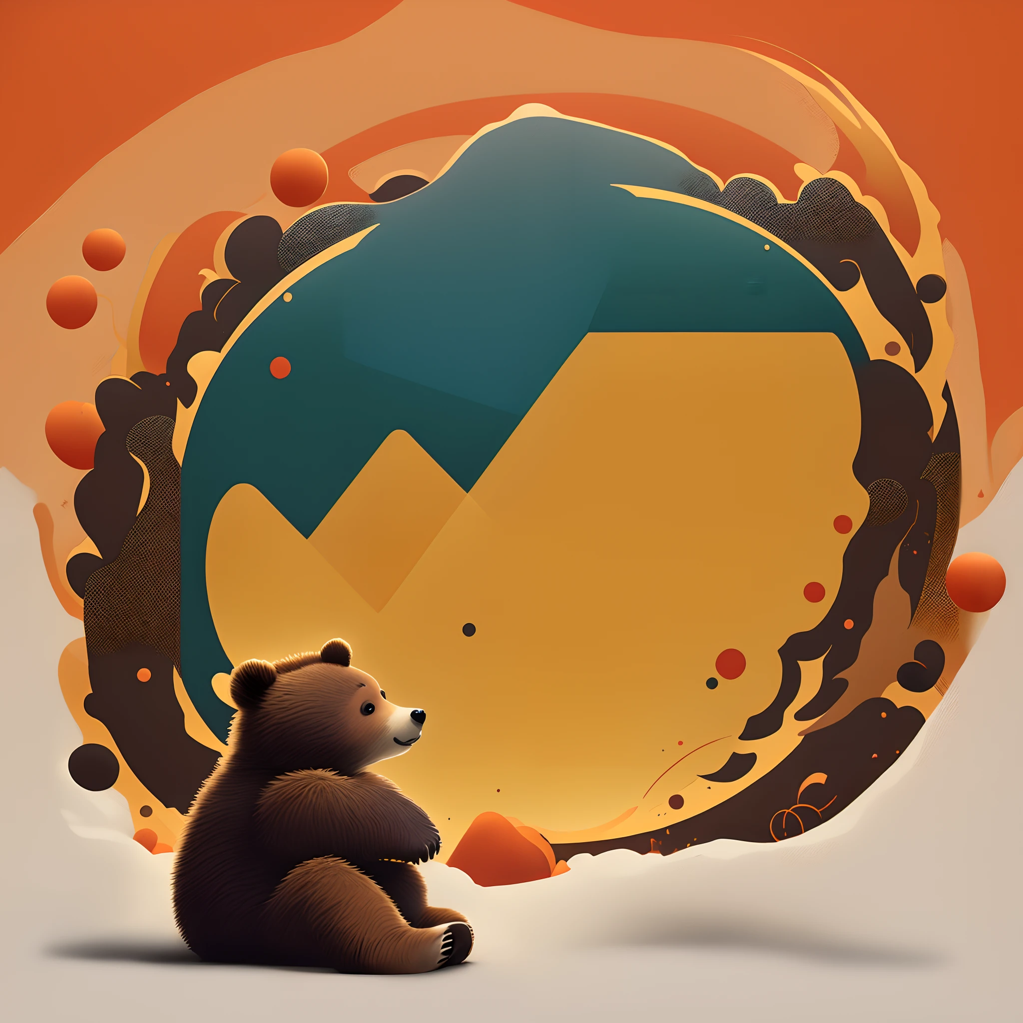 Make a logo for a children's café " Bear Cub" In the style of minimalism