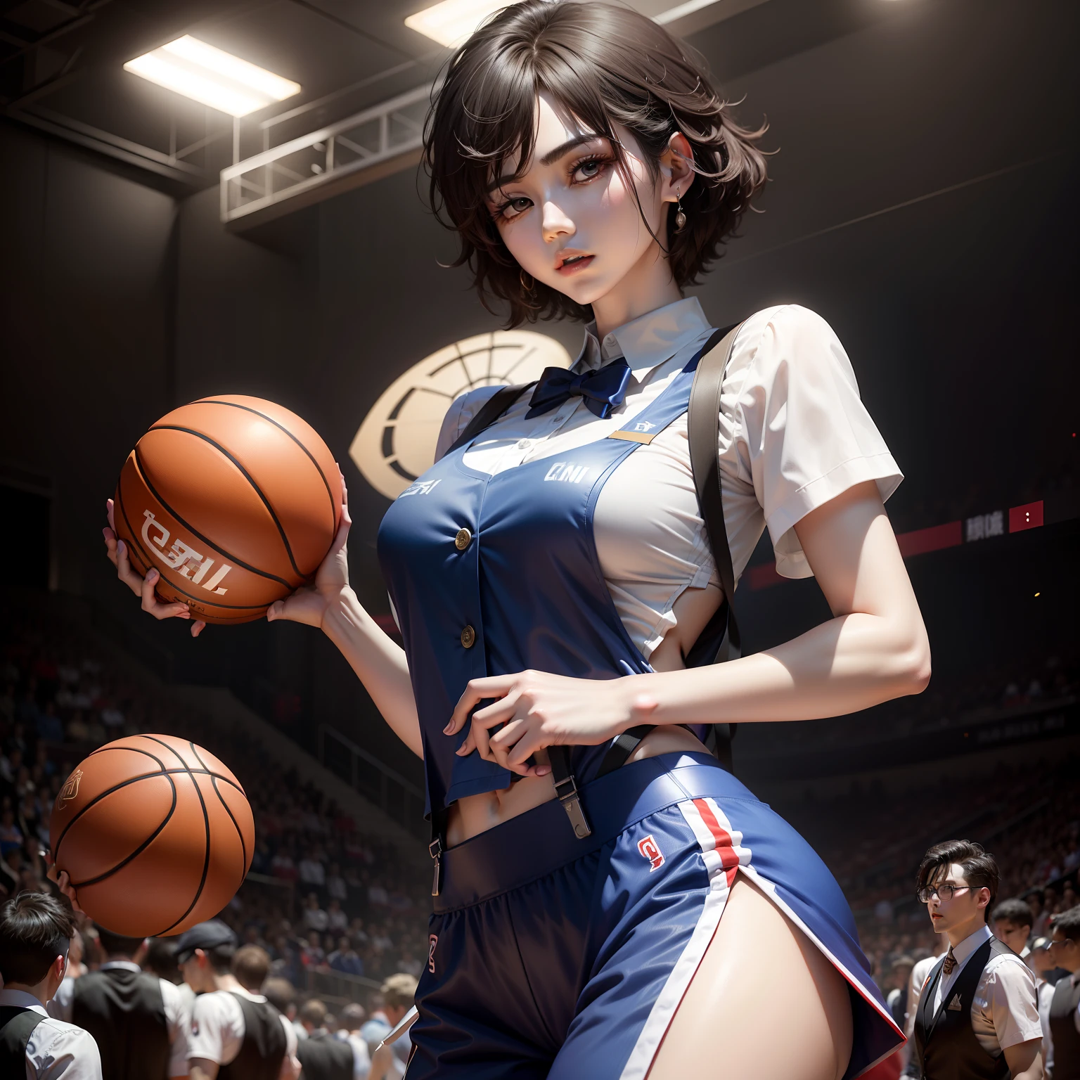 Cai Xukun's，basketball ball，woman，Suspenders
