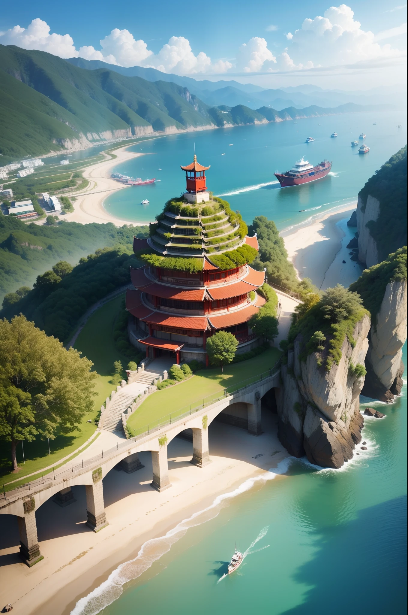 Liyue(The country of national style）（There is a port on the seaside