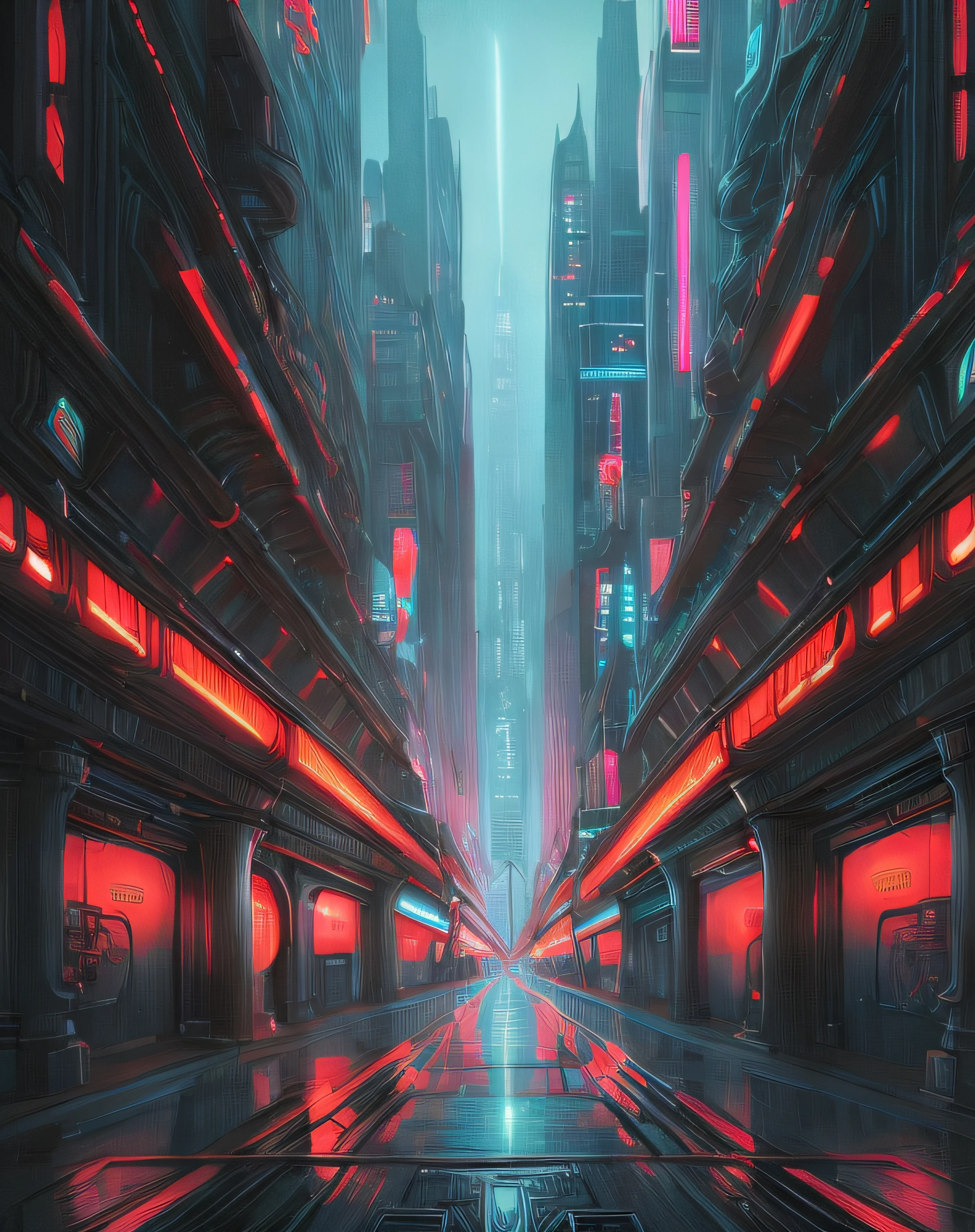 Cyberpunk, Extremely detailed painting, Beautiful glow, Centered, symetry, picure, Complex volumetric lighting, Beautiful, Sharp focus, Ultra detailed, Digital art in the style of Dan Mumford and Marc Simonetti, Major in astrophotography, Masterpiece, commissioned, Best quality, color corrected, fixed in post