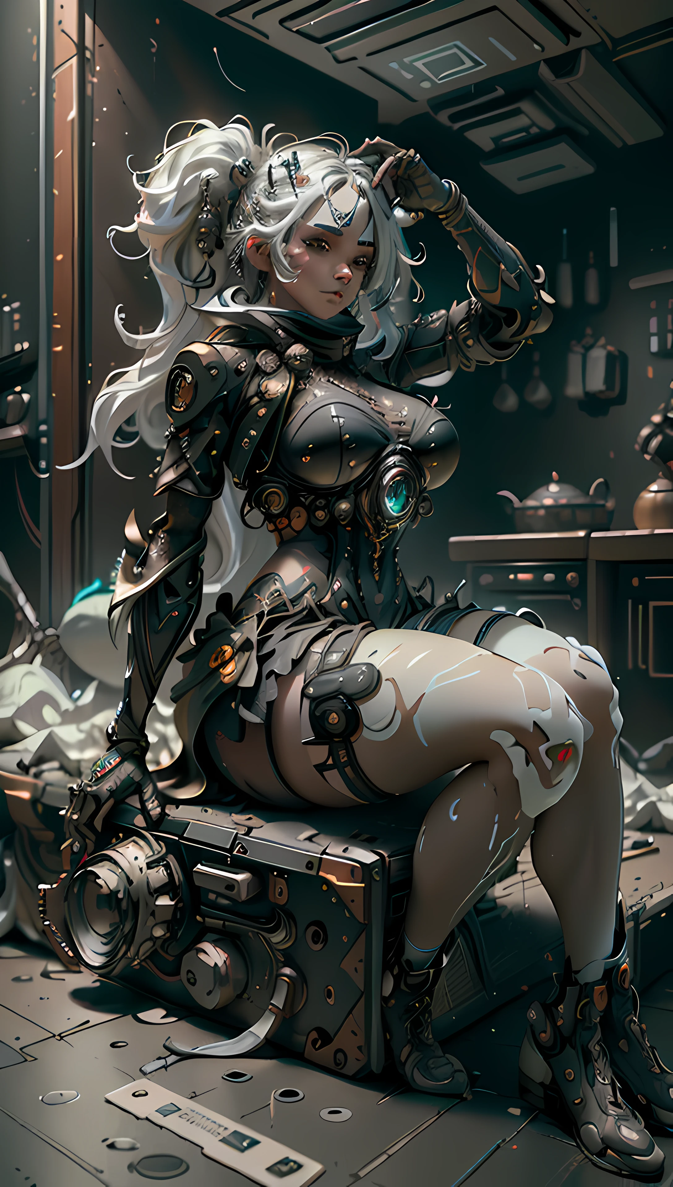 ((Best quality)), ((masterpiece)), (detailed:1.4), 3D, an image of a beautiful cyberpunk female with thick voluminous hair,light particles, pure energy chaos antitech,HDR (High Dynamic Range),Ray Tracing,NVIDIA RTX,Super-Resolution,Unreal 5,Subsurface scattering,PBR Texturing,Post-processing,Anisotropic Filtering,Depth-of-field,Maximum clarity and sharpness,Multi-layered textures,Albedo and Specular maps,Surface shading,Accurate simulation of light-material interaction,Perfect proportions,Octane Render,Two-tone lighting,Wide aperture,Low ISO,White balance,Rule of thirds,8K RAW