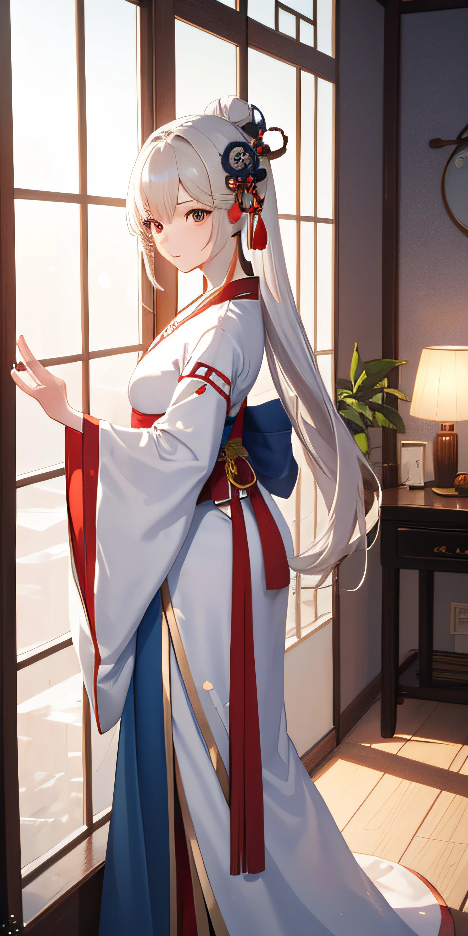 1girl, (hanfu), glowing, sidelighting, wallpaper,