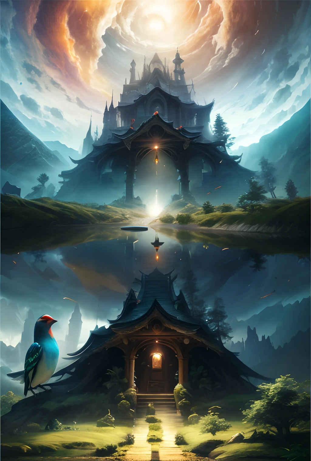 Masterpiece, Best quality, High quality, Extremely detailed Cg Unity 8K wallpaper, Depth of field, hdr,,Photorealistic,Extremely detailed, iintricate, High detail, Universe, milky ways, planetes, astronault, kosmos, Celestial, Starcloud, black hole, solar system, cosmic rays, supernova,Deep space,astronomical objects,Steps,Wagas,moss,Grass,Flowing light,