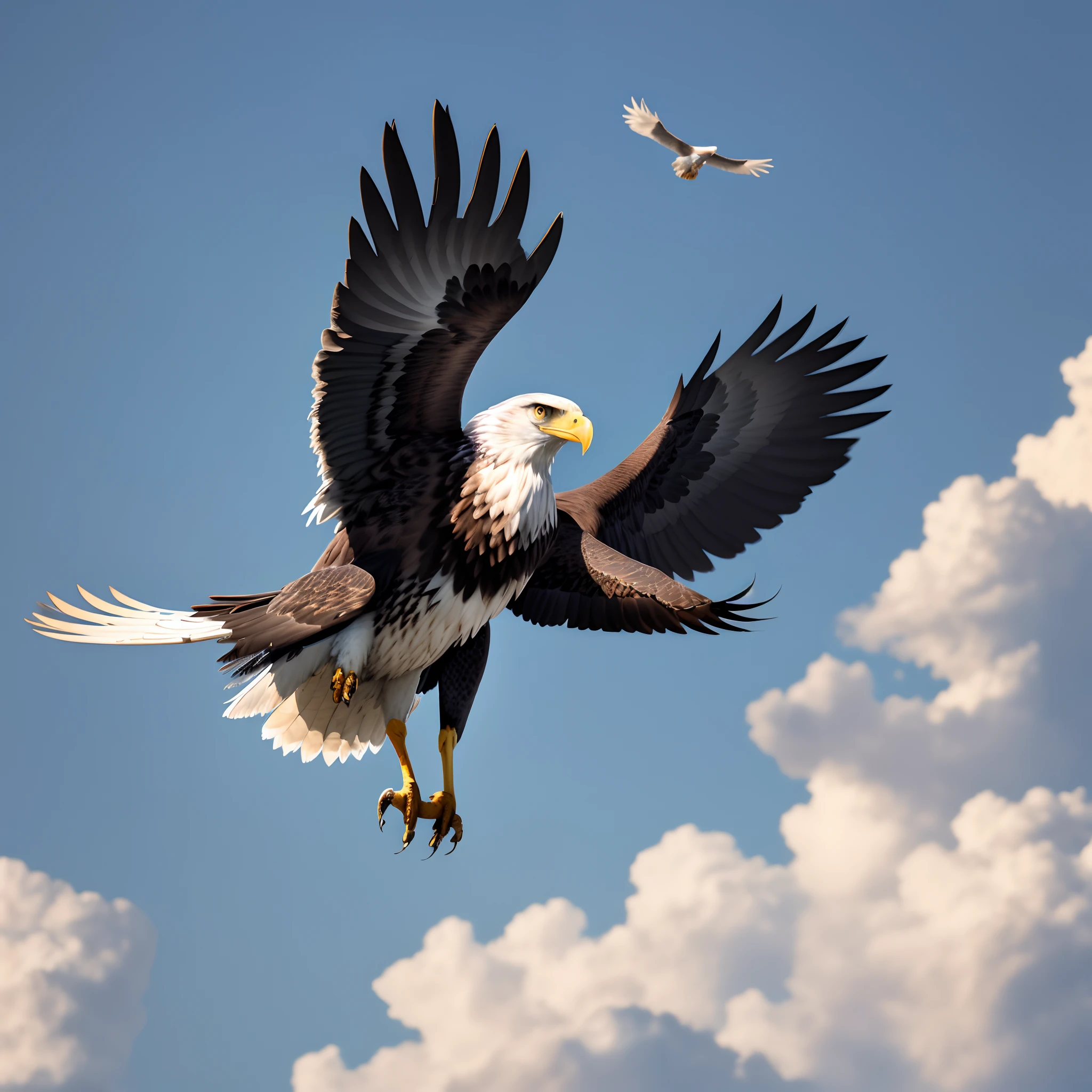 Eagle strikes the sky