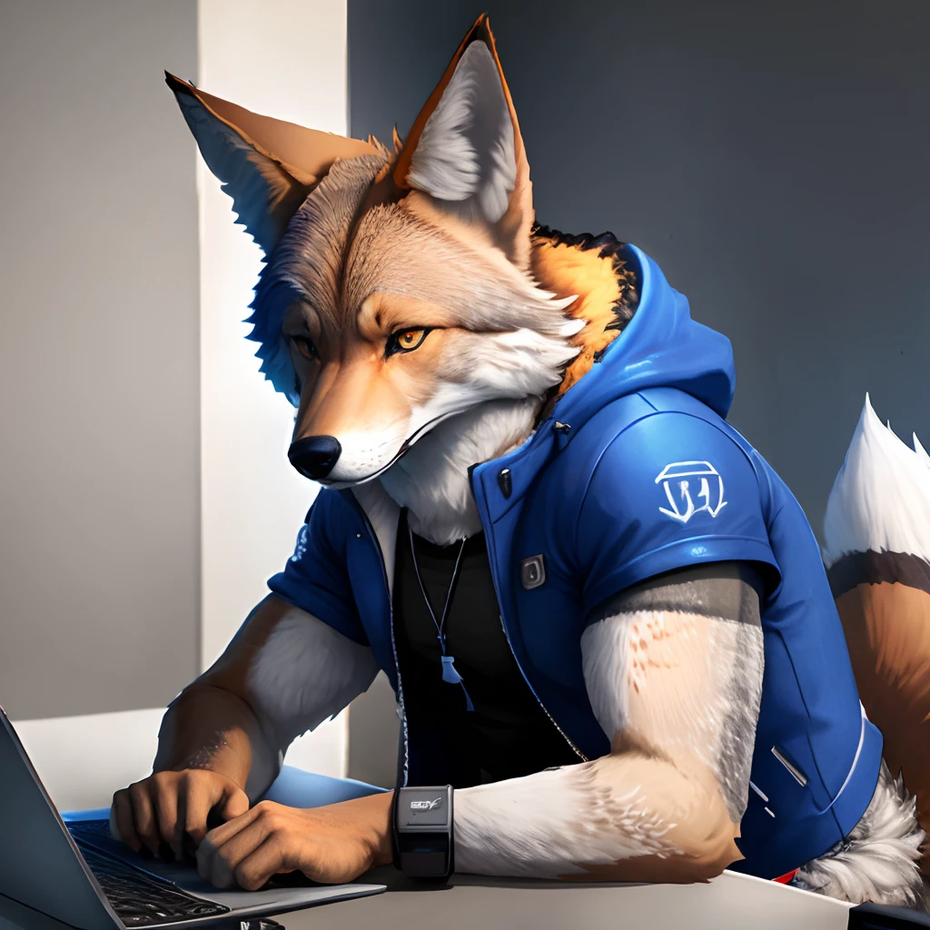 furry,coyote,White-blue-gray,adolable,male,Technologie