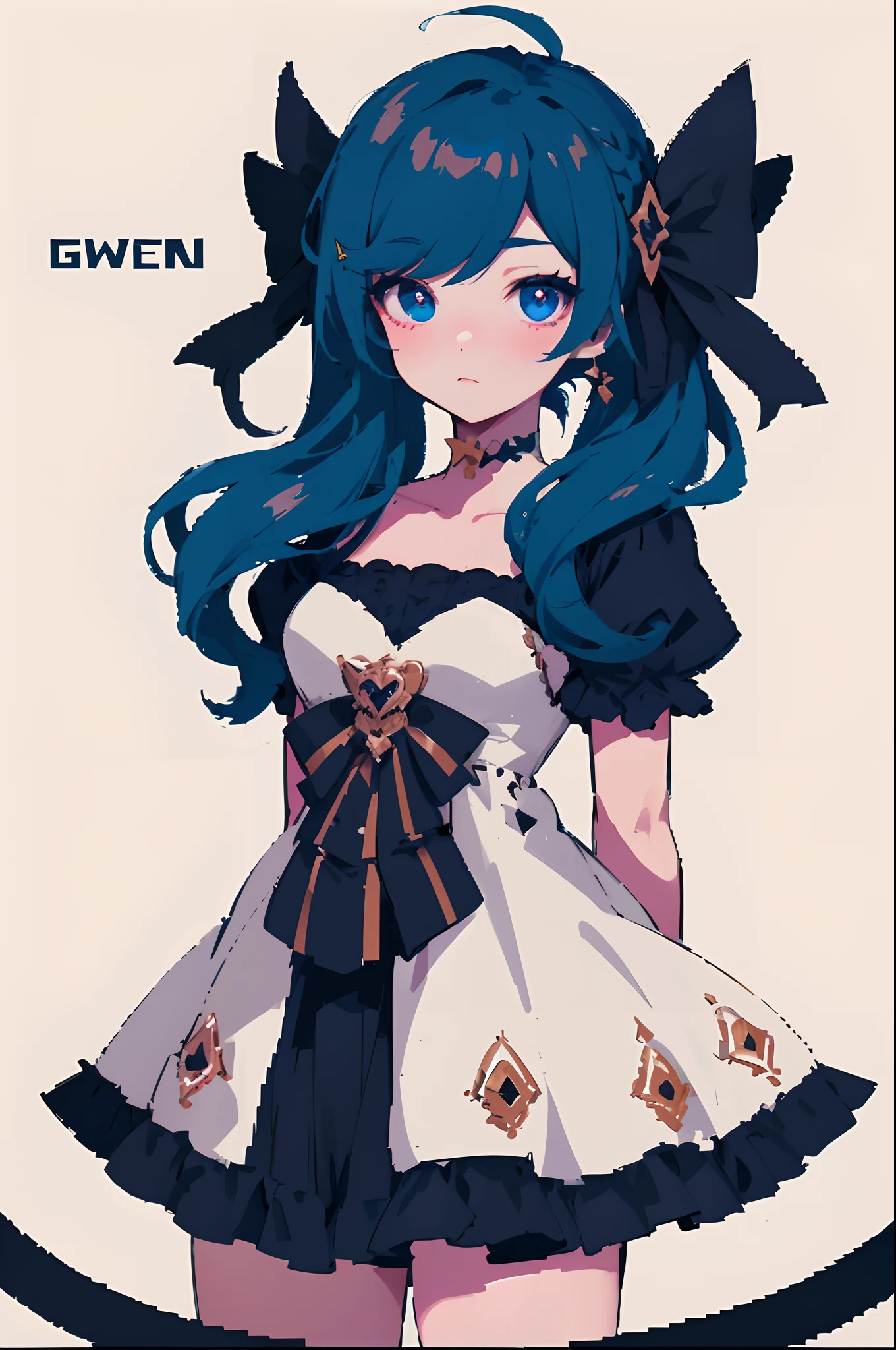 Close-up of a man in a dress,Wearing a bow, Guviz, cute anime waifu in a nice dress, Guviz-style artwork, Digital art on Pisif , Guweiz in Pixiv ArtStation, Guweiz on ArtStation Pixiv, Pisif style, #pixelart:3, Pisif, Pisif Contest Champion