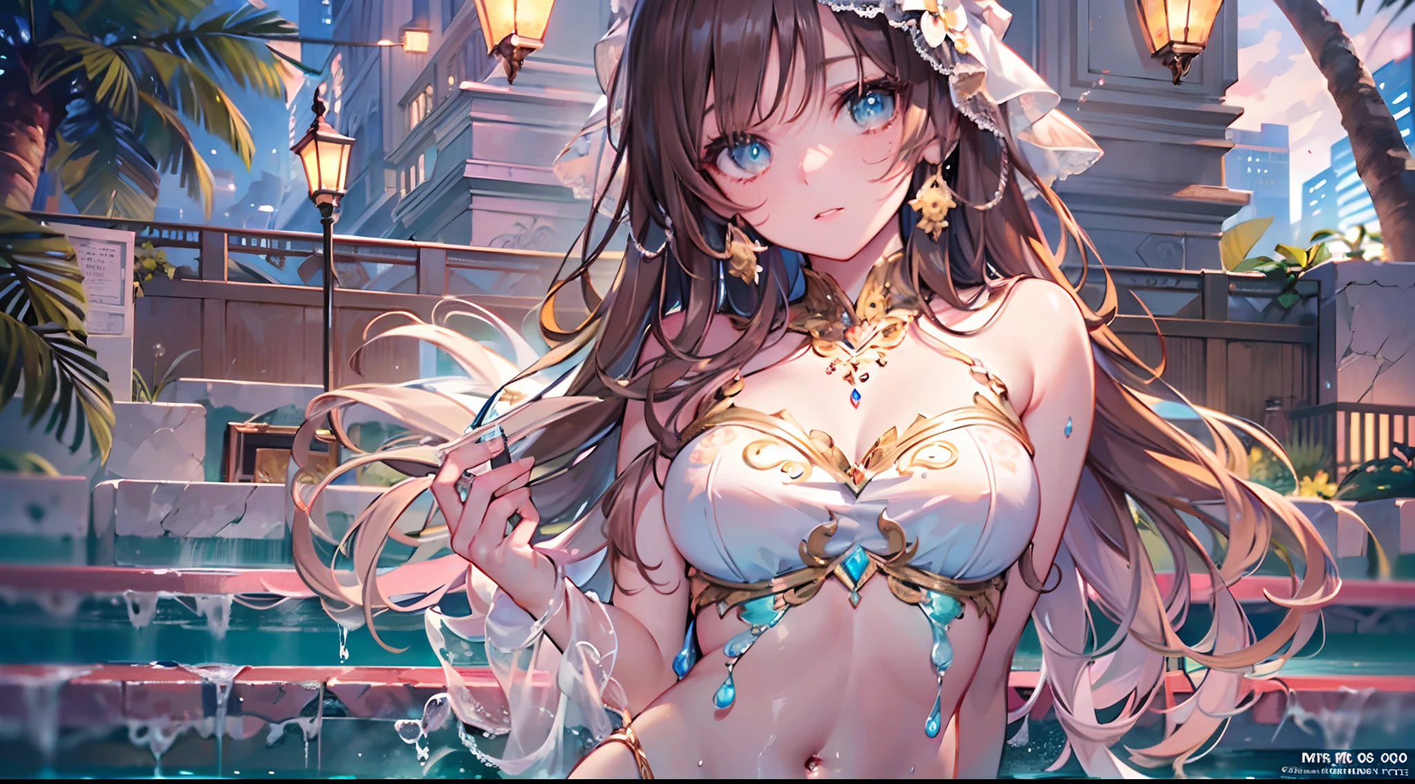 (Masterpiece, top quality, super detailed CG, ultra detailed beautiful face and eyes,super detailed, intricate details:1.2), 8k wallpapers, elaborate features,
(1 person, solo:1.4)perfect cartoon illustration,(1 person, solo:1.4),
(Masterpiece, top quality, super detailed CG, ultra detailed beautiful face and eyes,super detailed, intricate details:1.2), Masterpiece, top quality, 1 girl, swimwear, skin with water dripping down, night pool, full body illustration